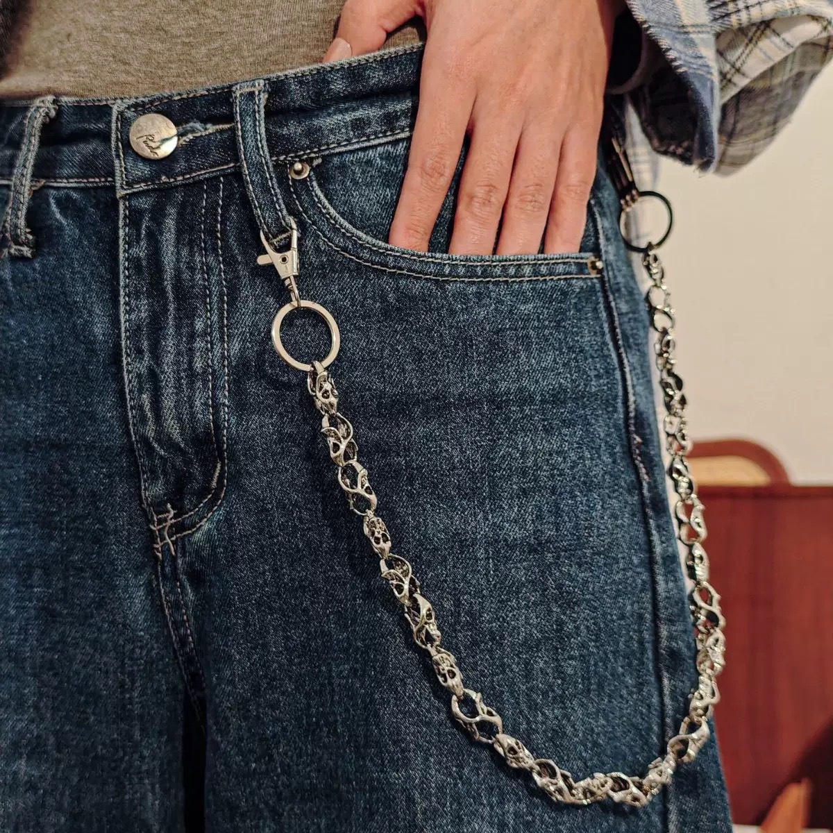 (GOAL) 骷髏 龐克 鍊條 褲鍊