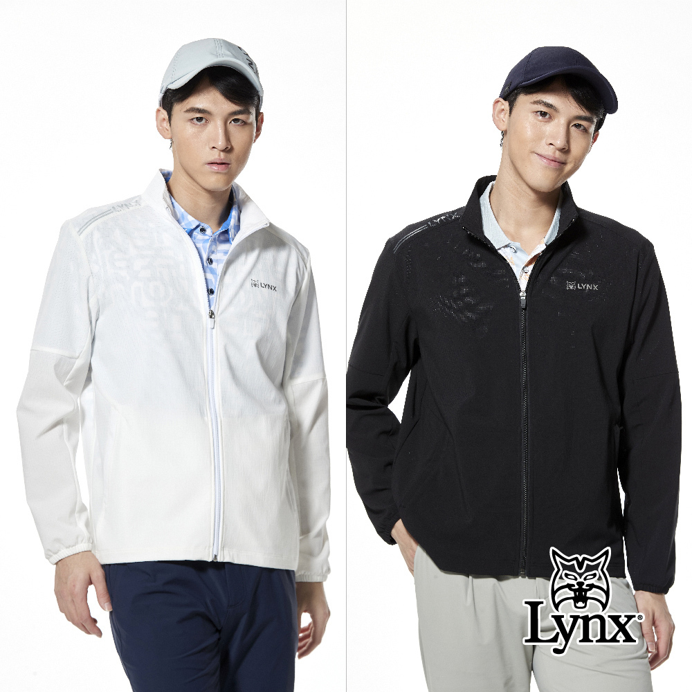 【Lynx Golf】四面彈性透氣後背剪裁3M反光印花外套