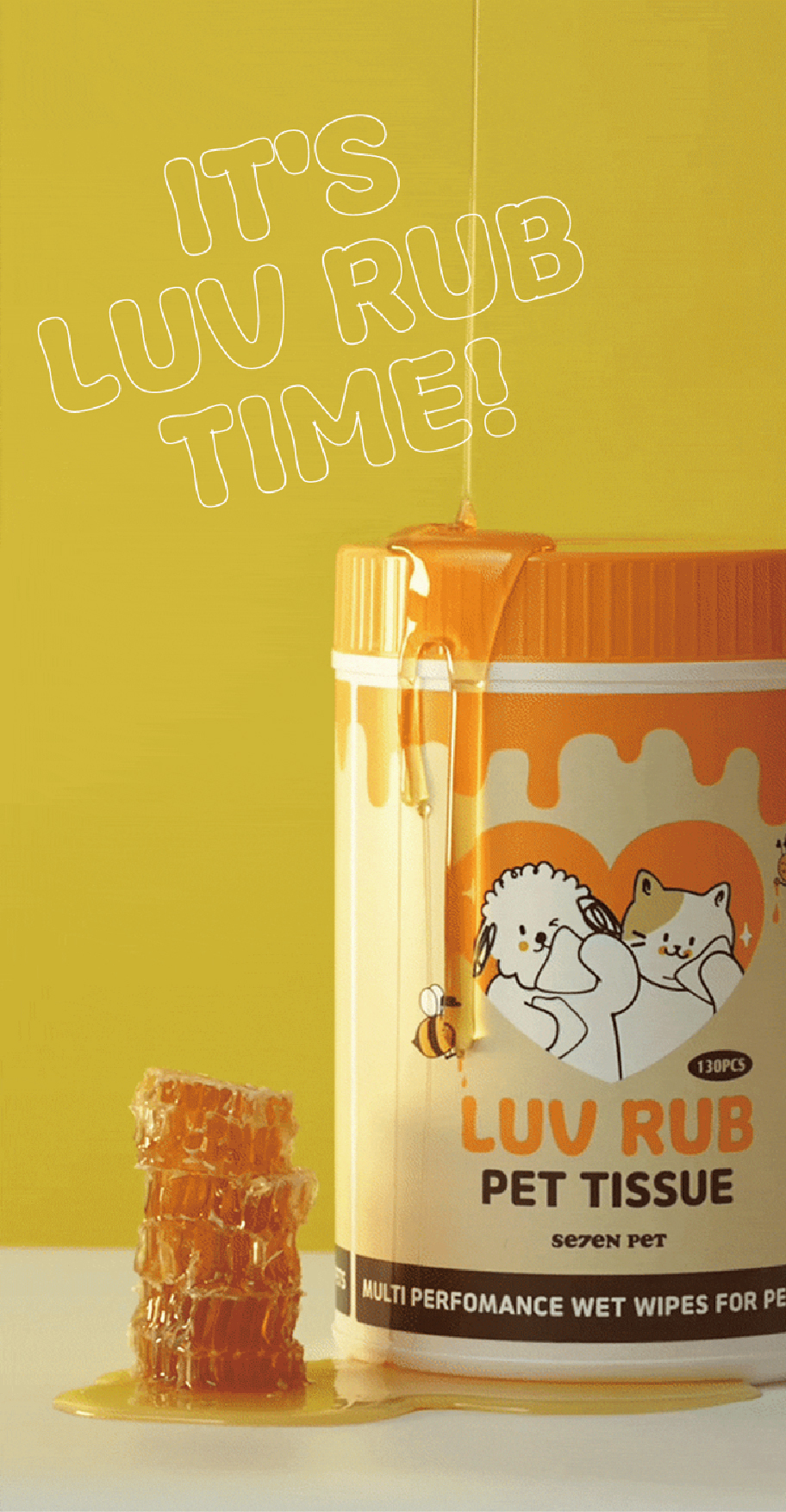 SEVEN PET 蜂蜜養護配方寵物濕紙巾