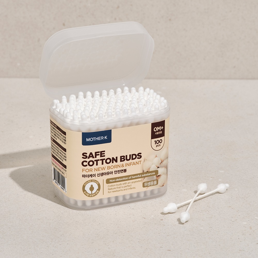 Mother-K - 100%純棉安全幼兒棉棒 (100pc)