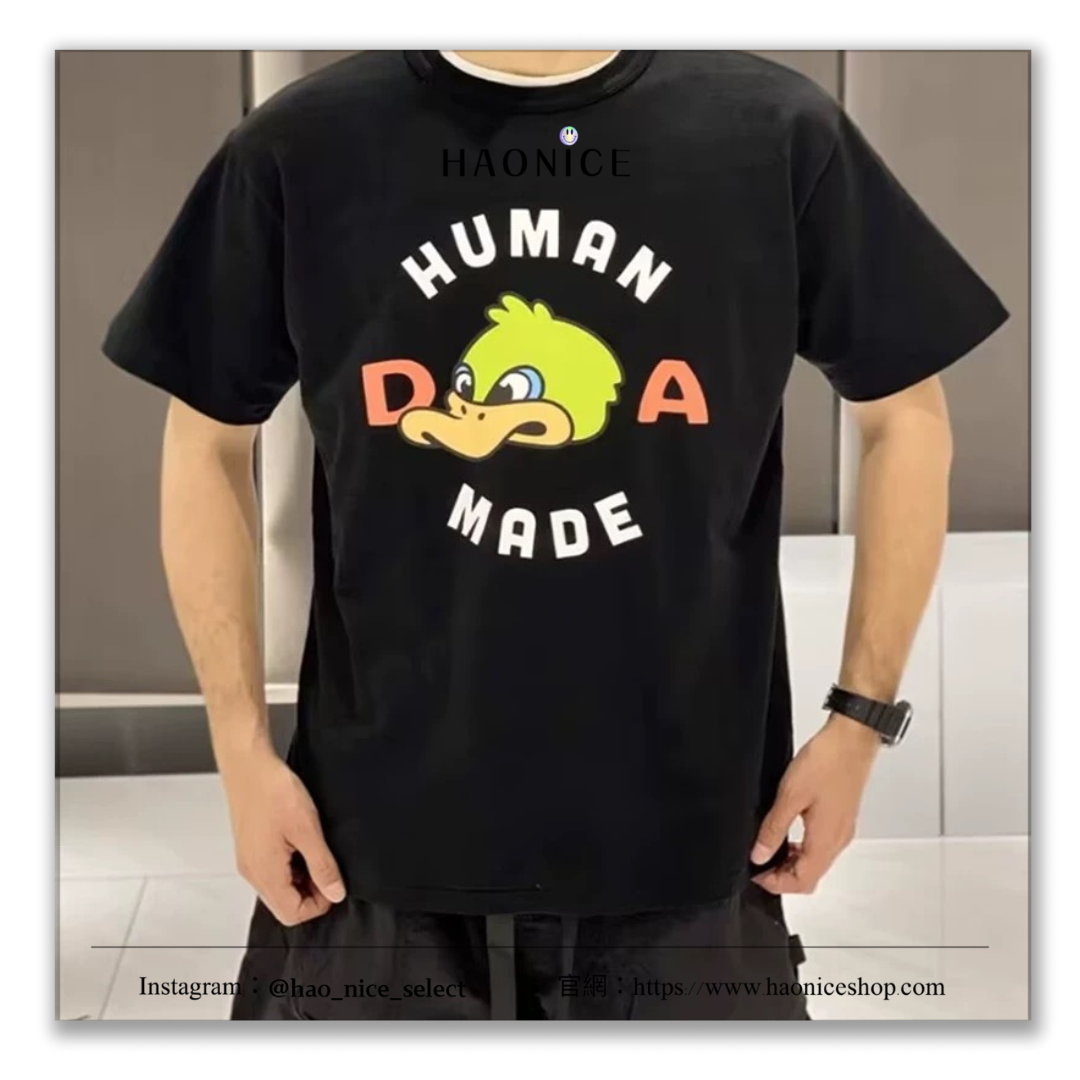 【HAO NICE 】日本🇯🇵潮流 HUMAN MADE 25SS春夏新款 胸前可愛綠頭鴨 🦆經典字母LOGO 日系感🈵️🈵