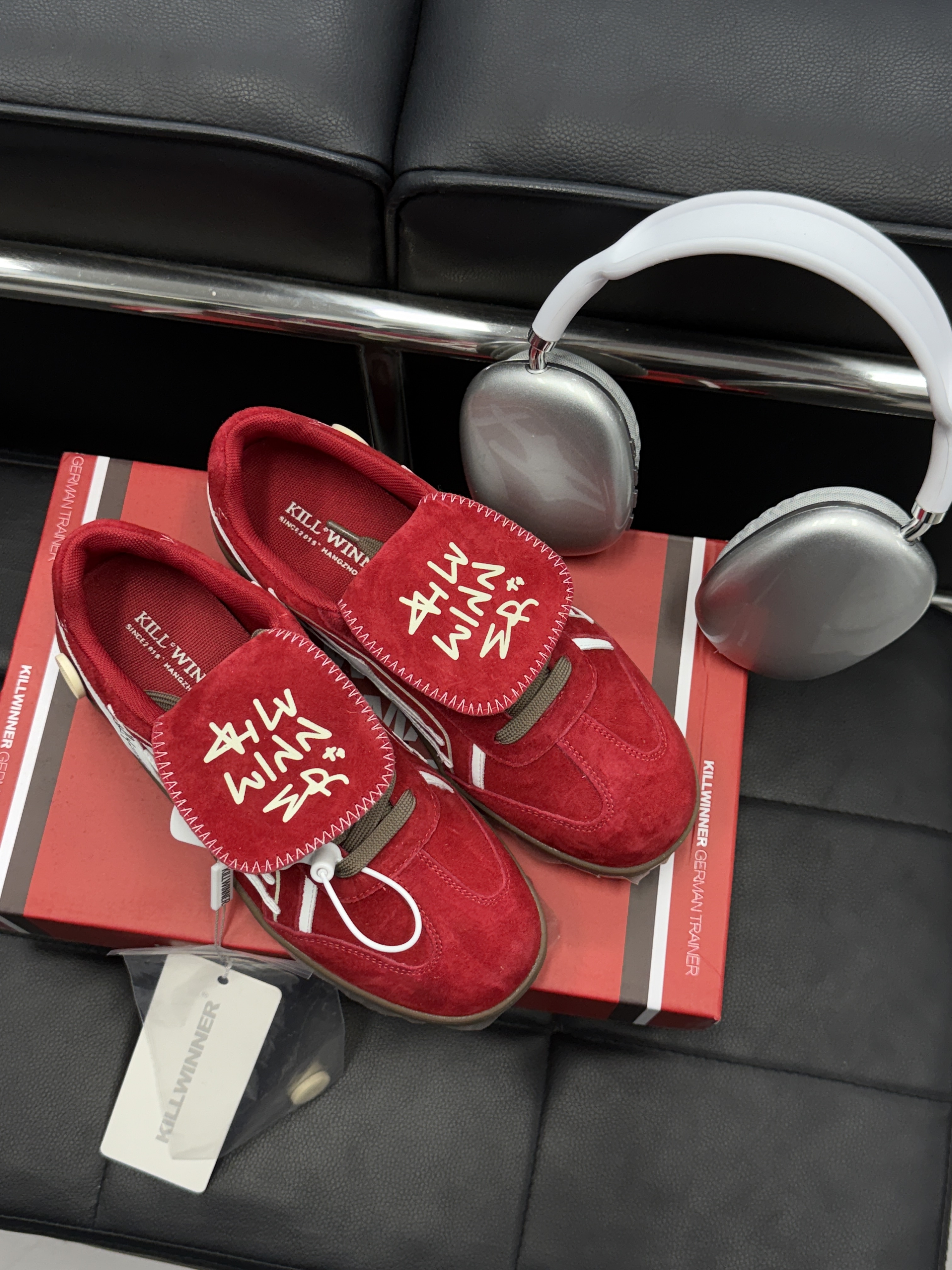 killwinner 紅色 德訓鞋 麂皮 kwdx240201 張員瑛同款