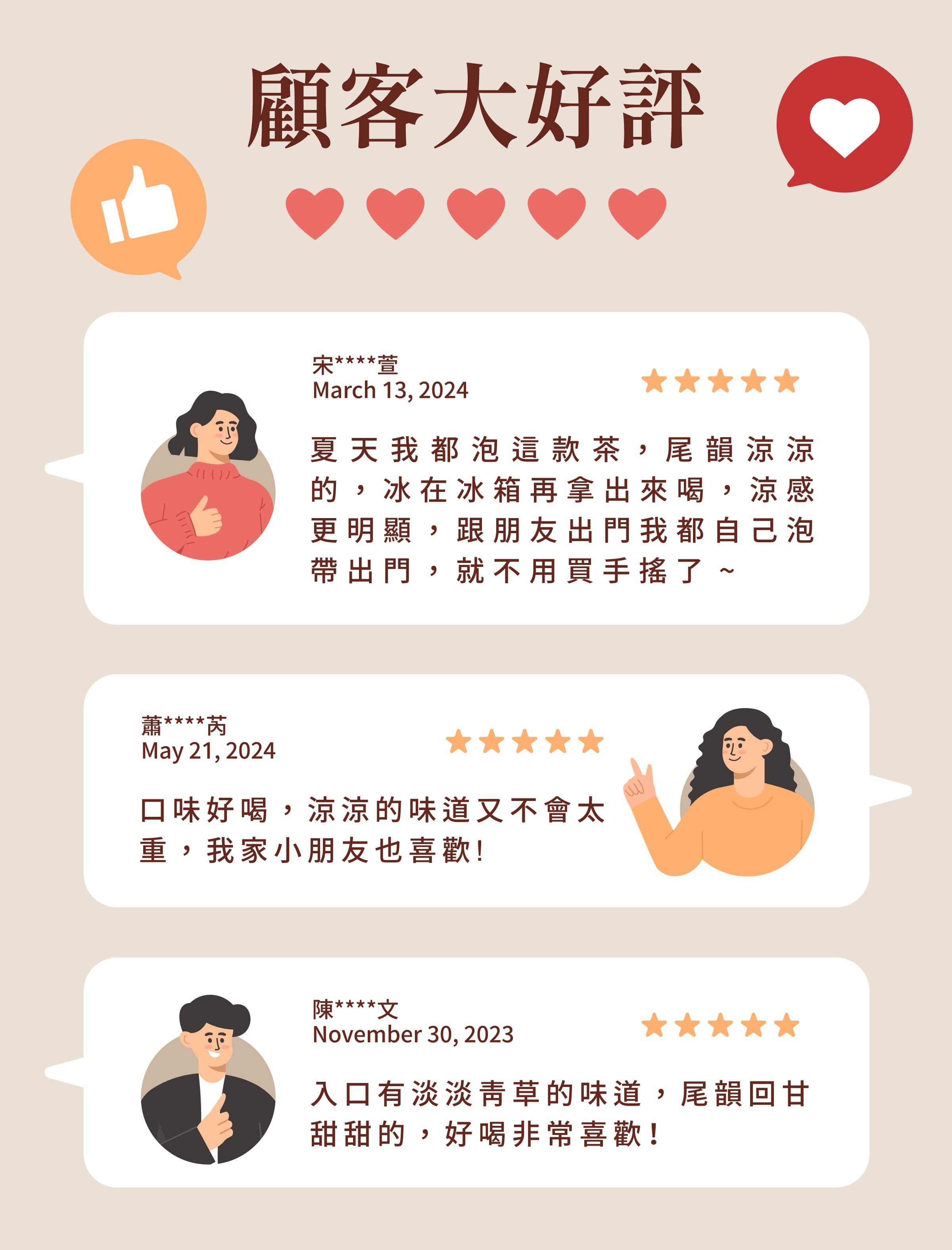 登義青草涼茶顧客評價