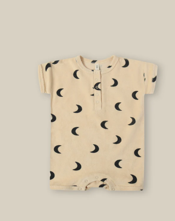 Pebble Midnight Organic Terry Cotton Beach Romper