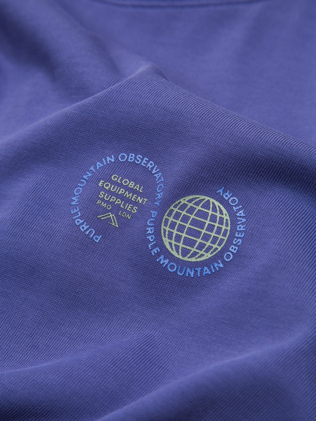 PURPLE MOUNTAIN OBSERVATORY｜GLOBE SS TEE "INDIGO"