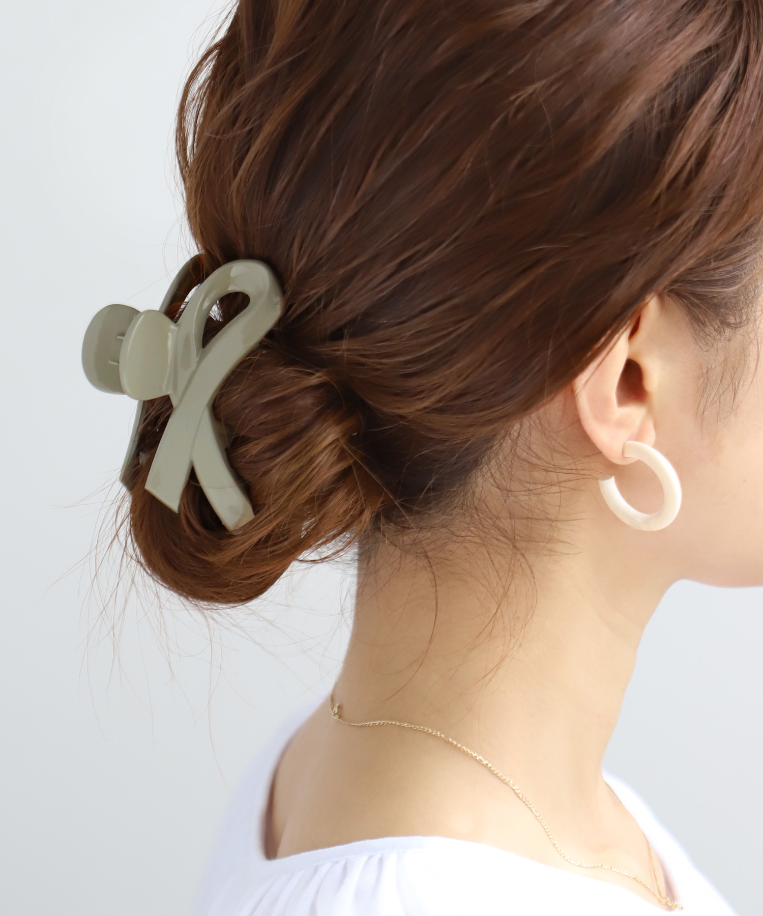 [現貨優惠]ANEMONE 灰彩蝴蝶結髮夾