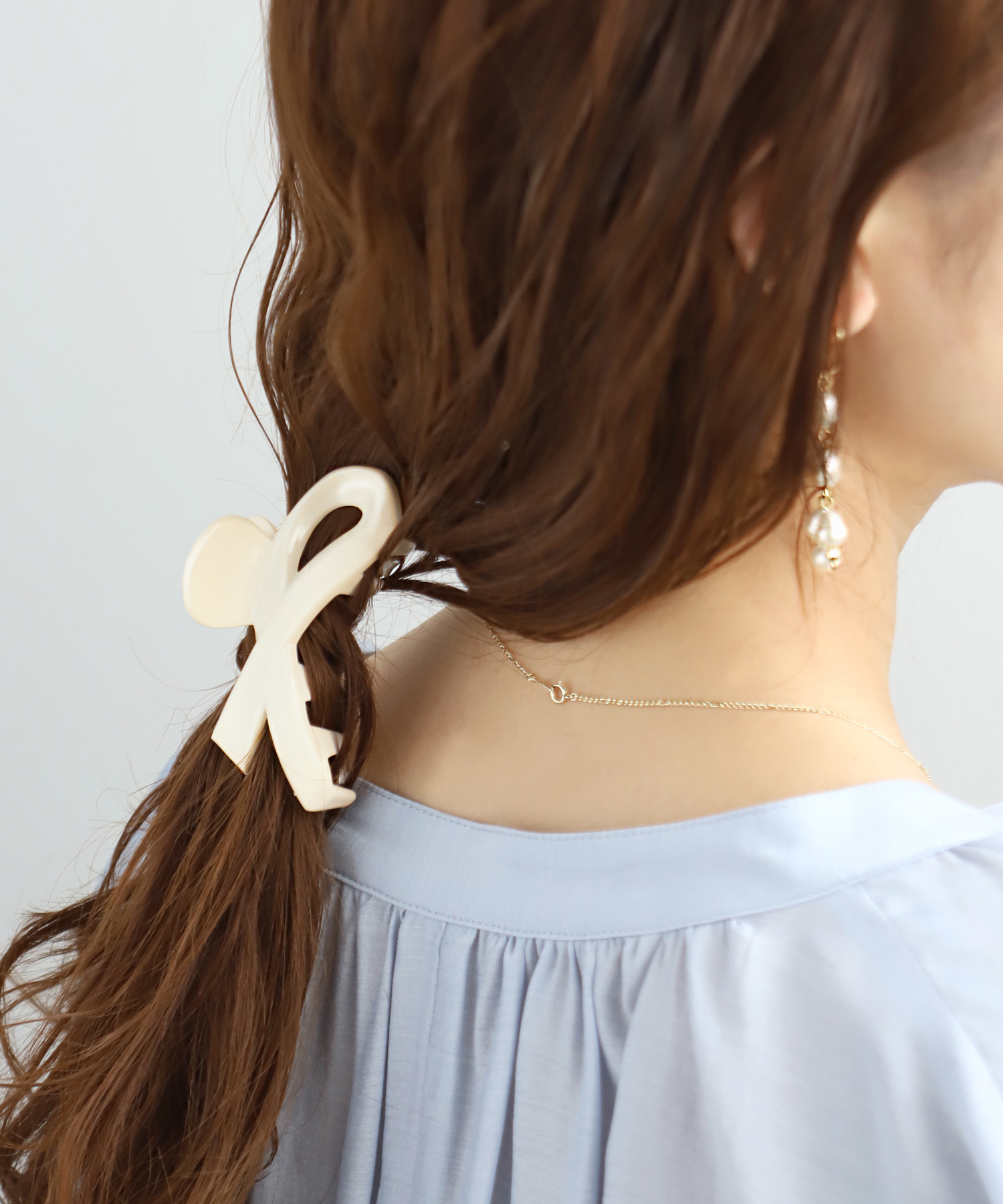 [連線優惠]ANEMONE 灰彩蝴蝶結髮夾