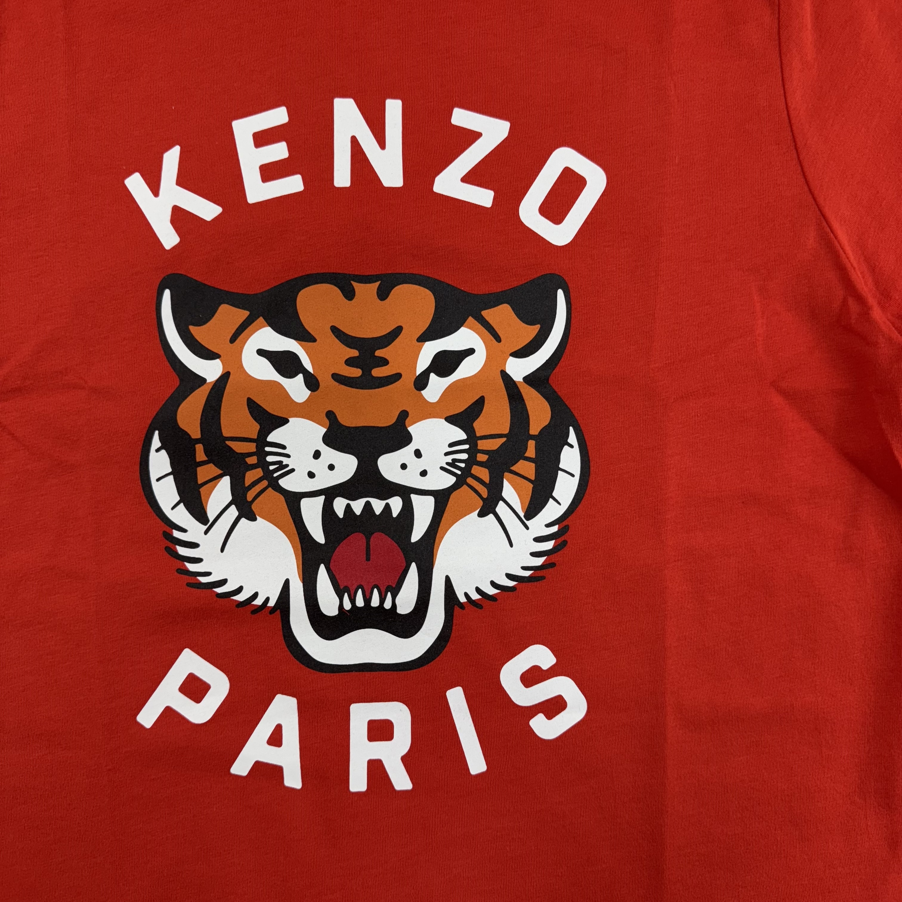 Kenzo 虎頭印花短袖 (紅) (青年款)