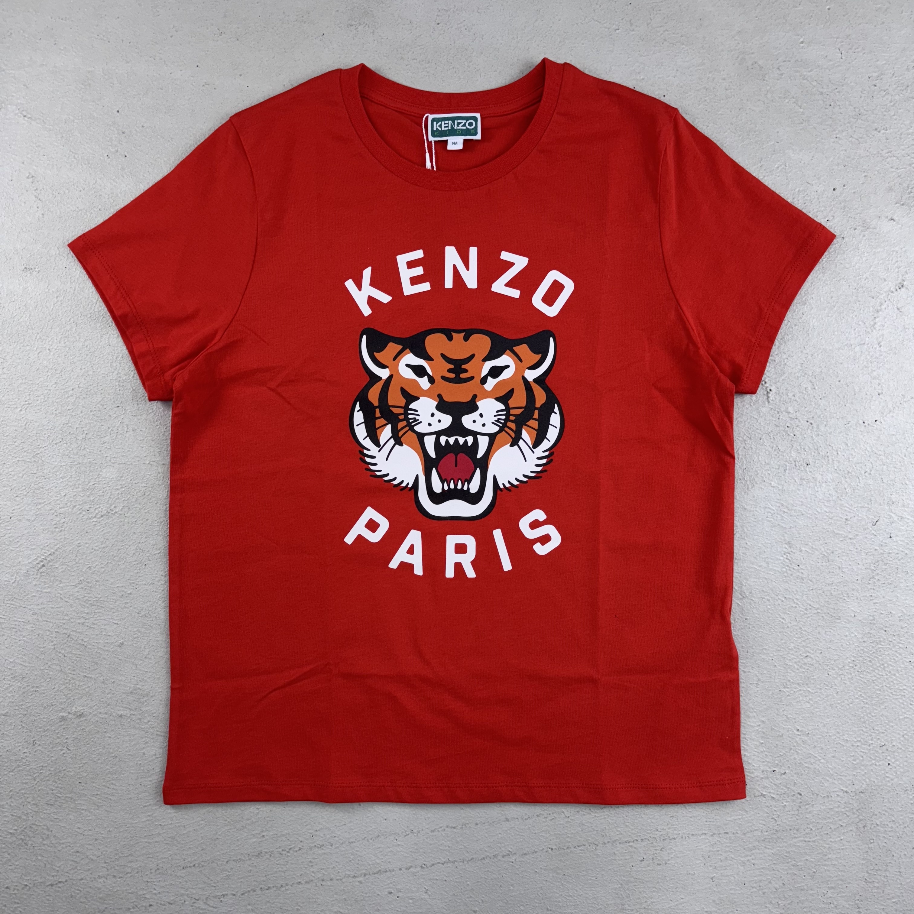 Kenzo 虎頭印花短袖 (紅) (青年款)
