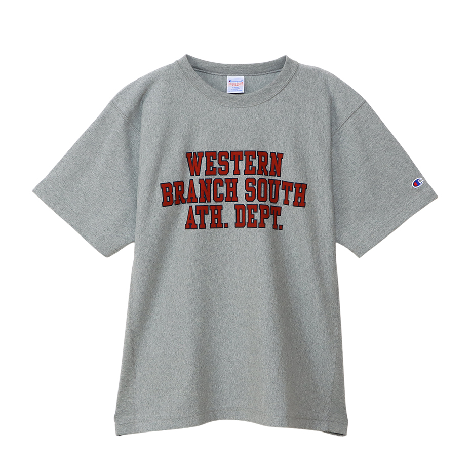 男款-REVERSE WEAVE®系列9.4oz 厚磅 印花 短袖 T恤-灰色（C3-B303-070）