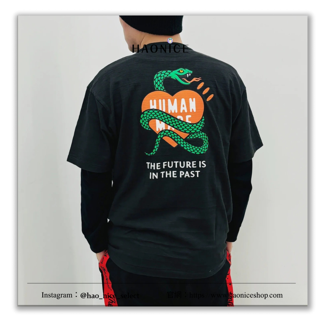 【HAO NICE 】日本🇯🇵潮流 HUMAN MADE 25SS春夏新款蛇年限定款🐍新品經典愛心❤️ 簡約百搭竹節棉質短T