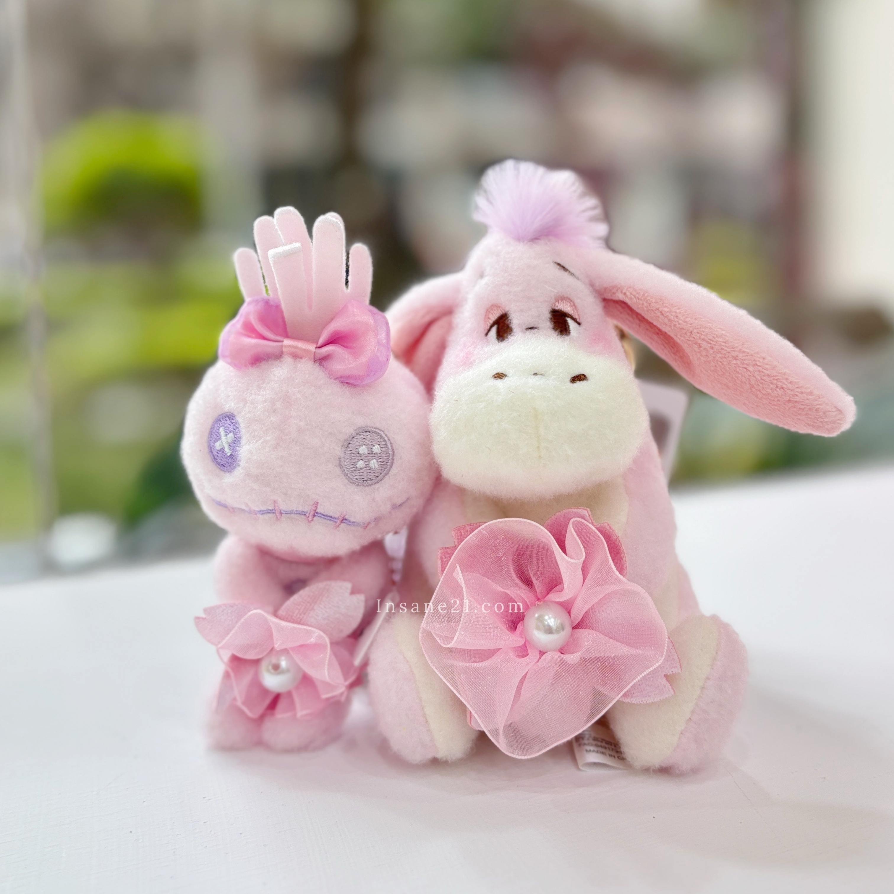 DISNEY迪士尼 櫻花款 屹耳//鈕釦娃娃 吊飾 絨毛玩具 日本代購