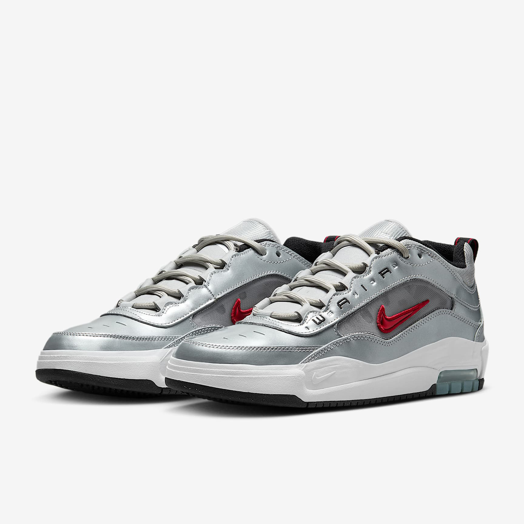 男鞋 NIKE AIR MAX ISHOD PRM 銀紅 低筒休閒鞋【HF3062-001】