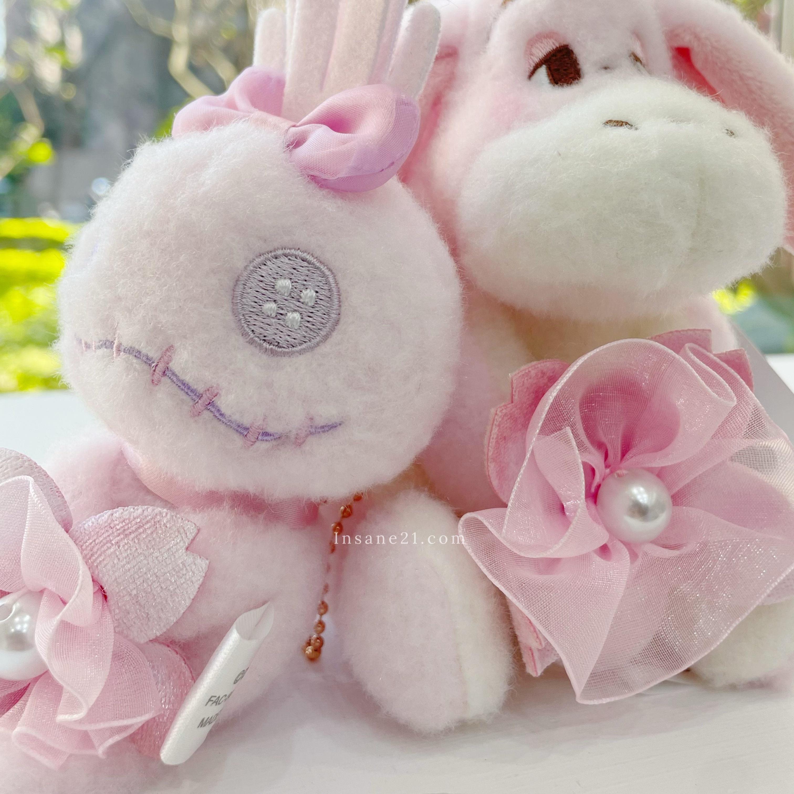 DISNEY迪士尼 櫻花款 屹耳//鈕釦娃娃 吊飾 絨毛玩具 日本代購