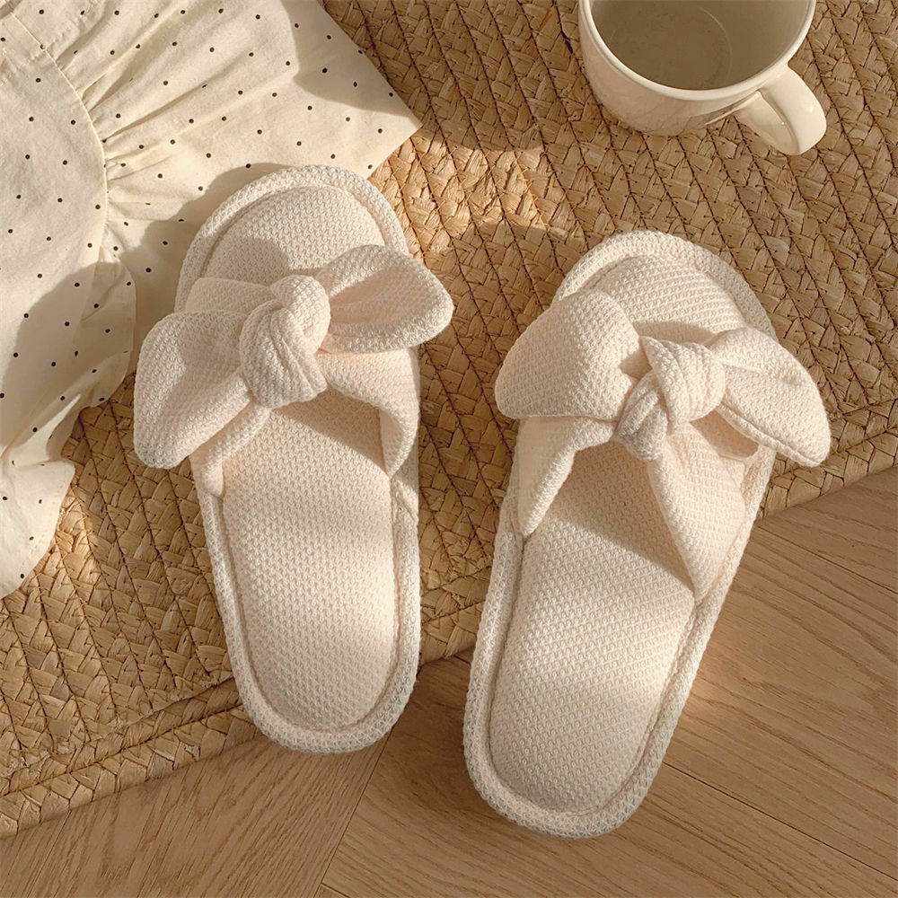 《5783》少女心蝴蝶結亞麻拖鞋