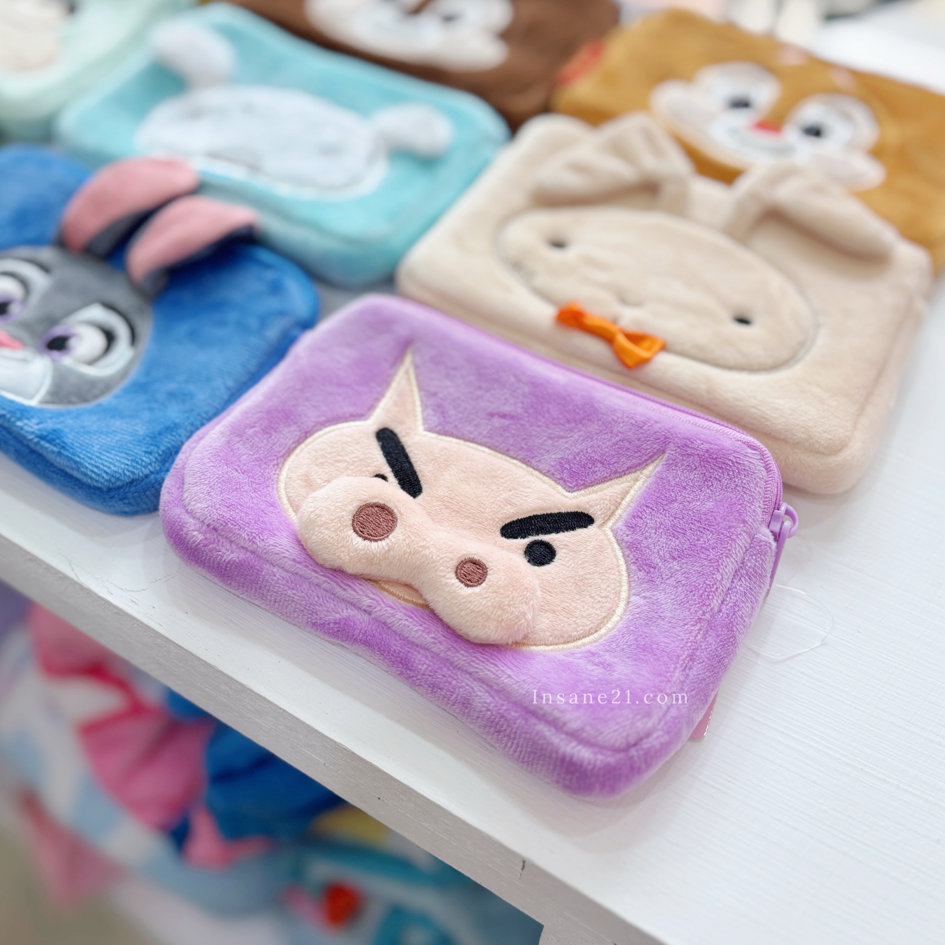 多款卡通 絨毛 收納卡包 錢包 拉鍊 DISNEY//蠟筆小新//動物方城市