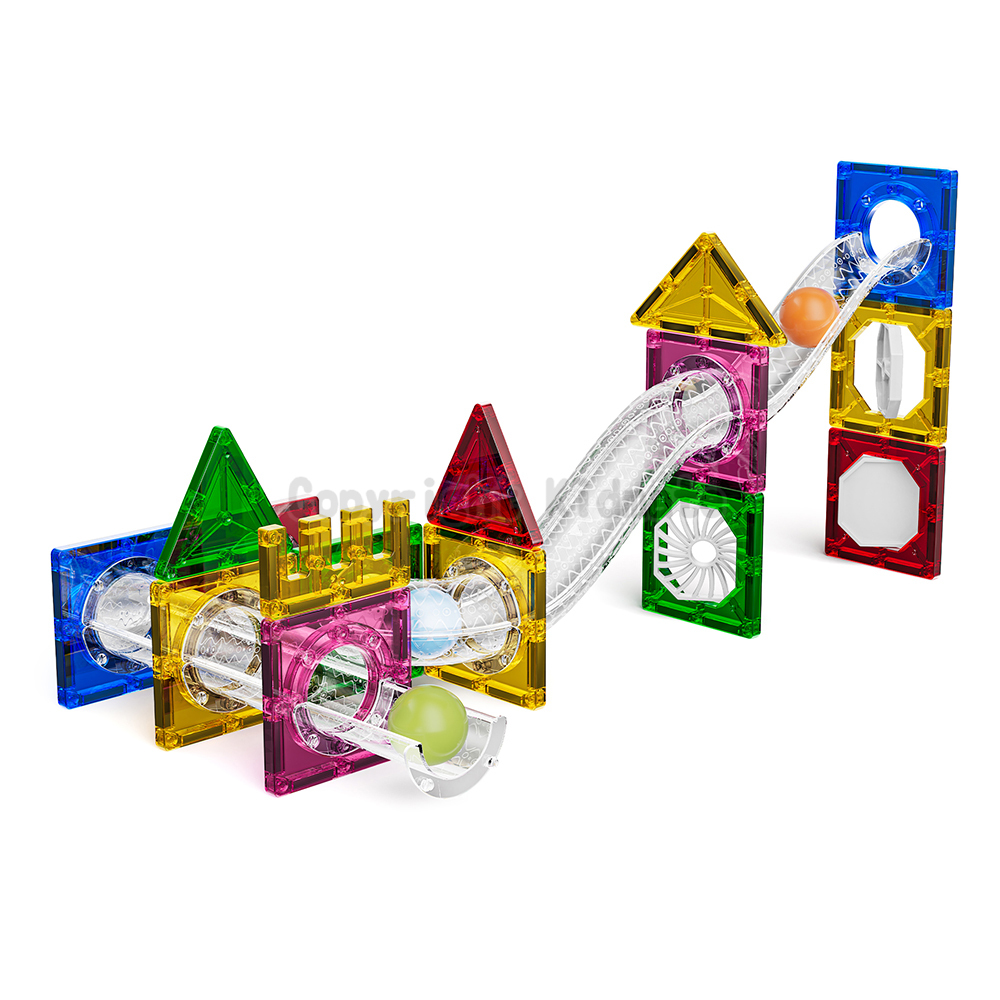 《 KIDMATE 》 花紋管道磁力片34pcs