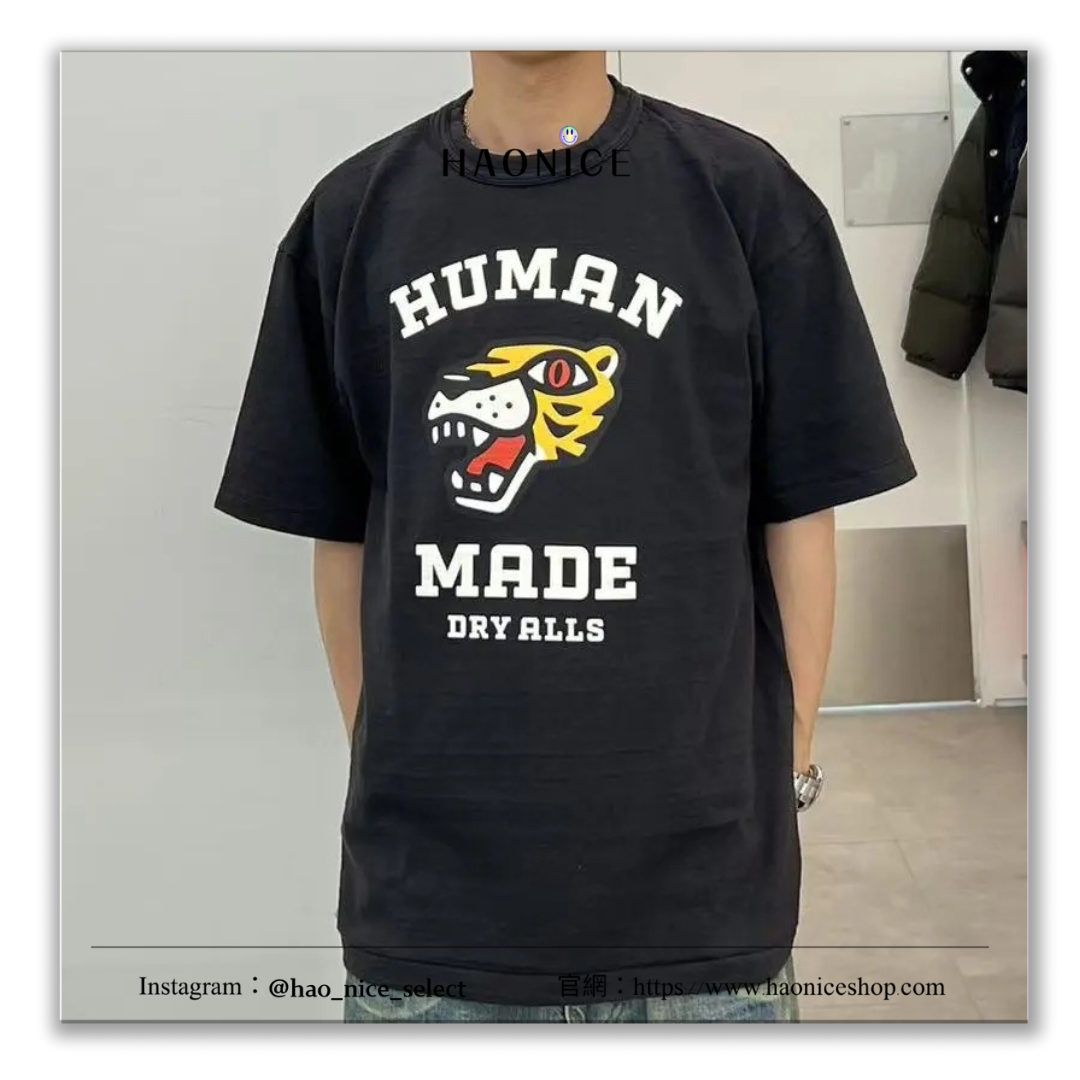 【HAO NICE 】日本🇯🇵潮流 HUMAN MADE GRAPHIC T-SHIRT 25SS 春夏新款 卡通虎頭🐯 經典品牌標語短T 復古風穿搭必備🔥
