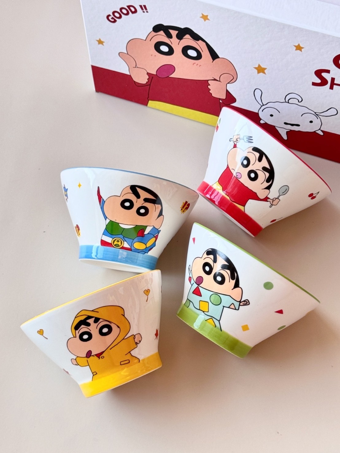 蠟筆小新 陶瓷碗 禮盒組