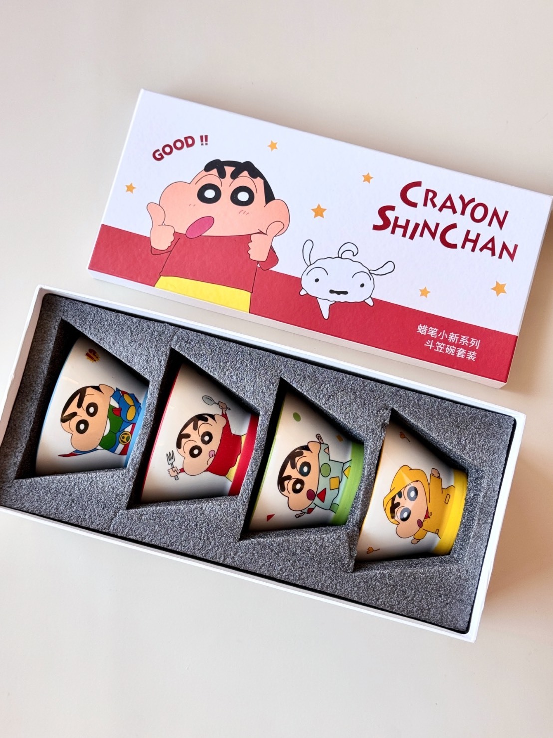 蠟筆小新 陶瓷碗 禮盒組