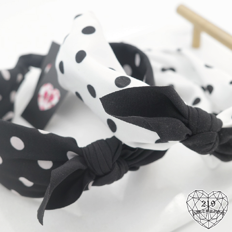 啾啾黑白點點髮箍