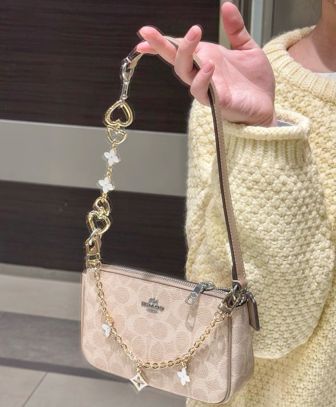 COACH NOLITA 復古經典老花印花 麻將包 棕色