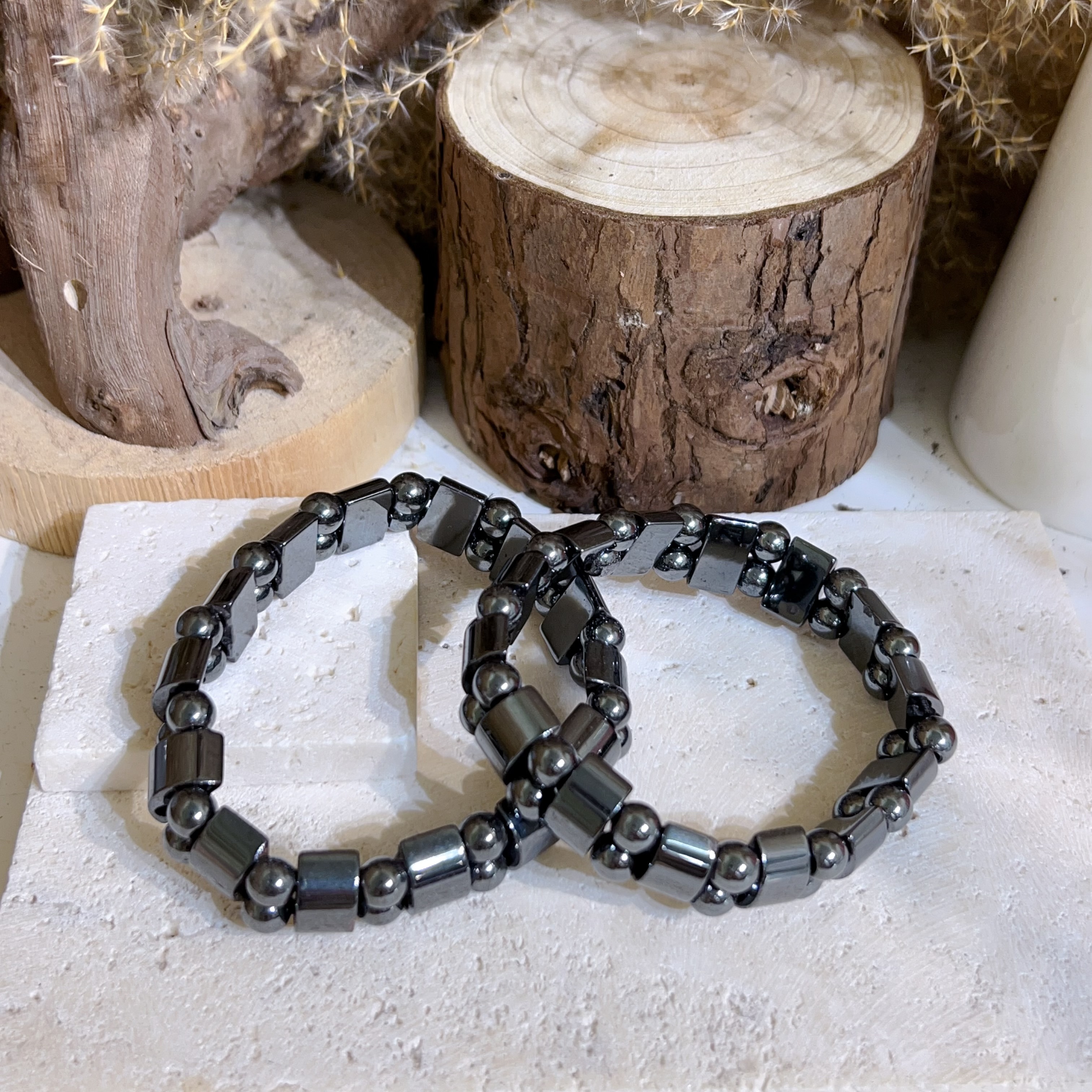 黑膽石粒粒手排12mm