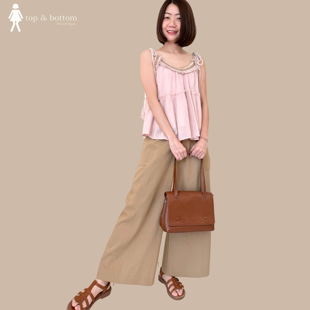 HIGH WAISTED POCKET WIDE LEG PANT