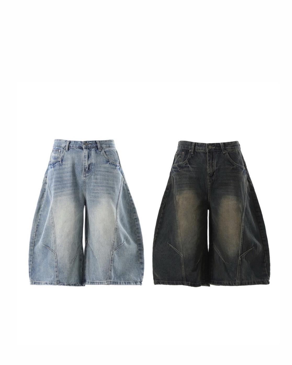 美式 結構 彎刀版型 短褲 #七分褲