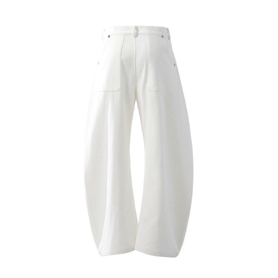 設計感 褶皺 彎刀版型 長褲 #休閒褲