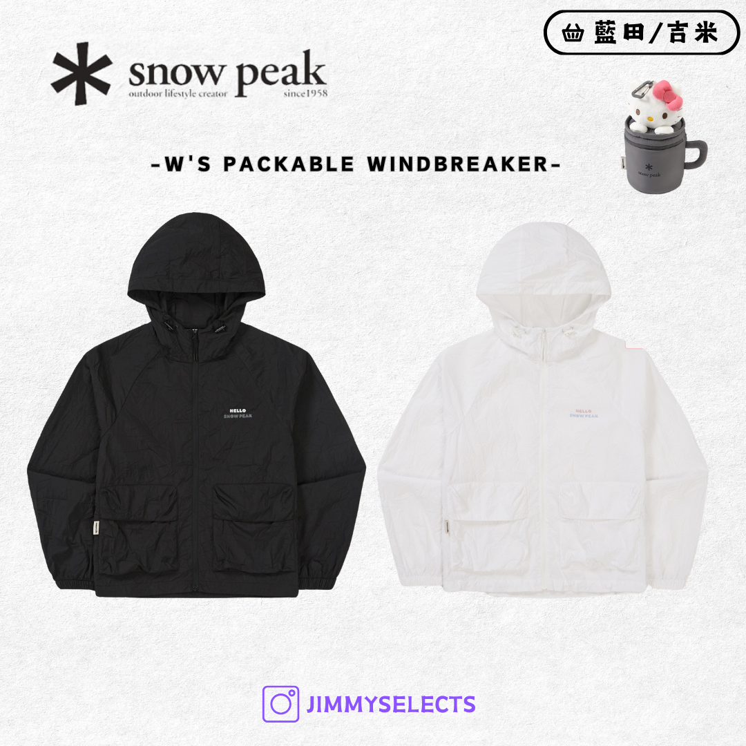 【代購】Snow Peak X Hello Kitty 女 Packable 可收納 風衣 外套  S25MWFWB83