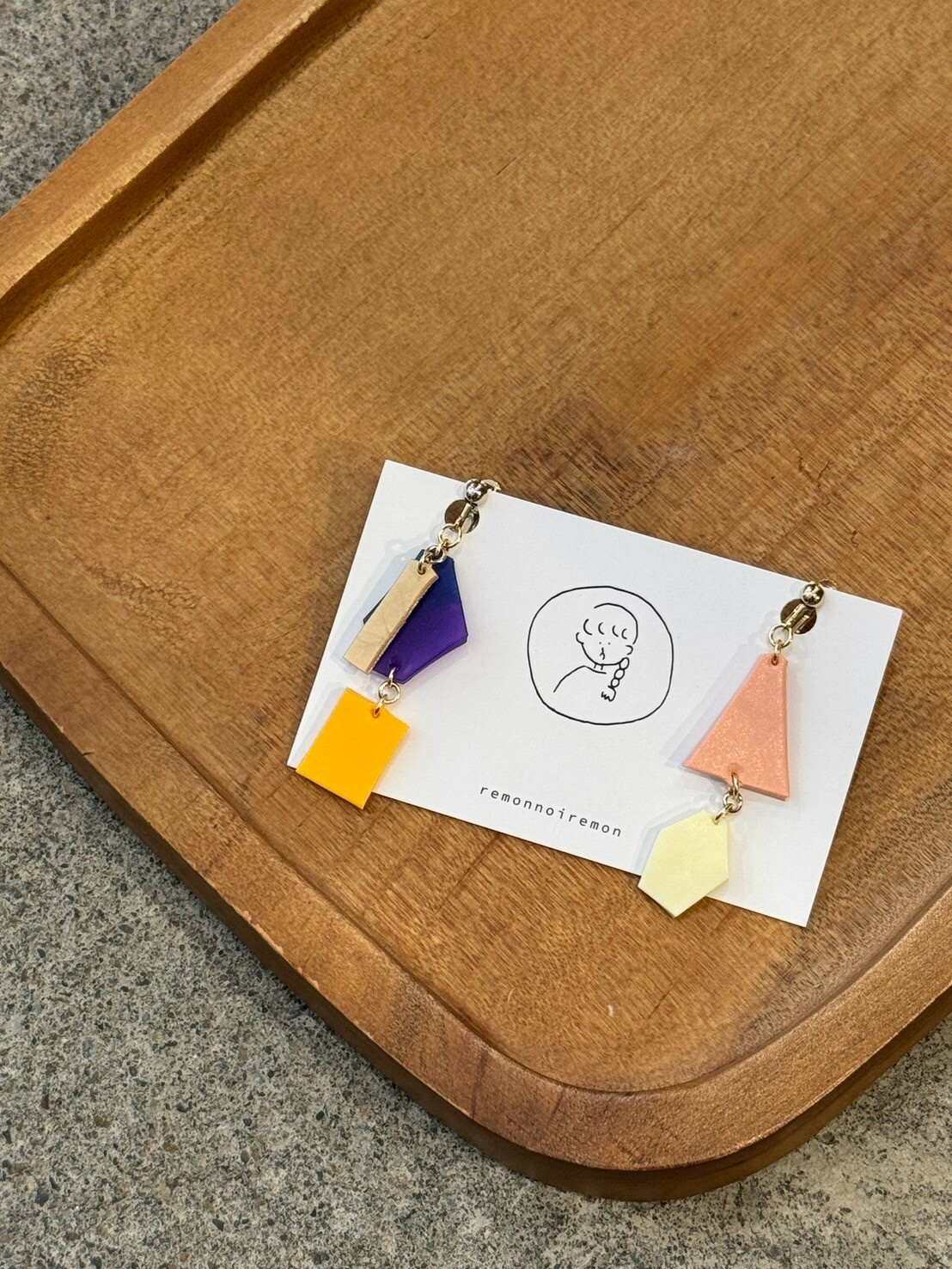 [remonnoiremon] 隨性碎片耳環 | remon08