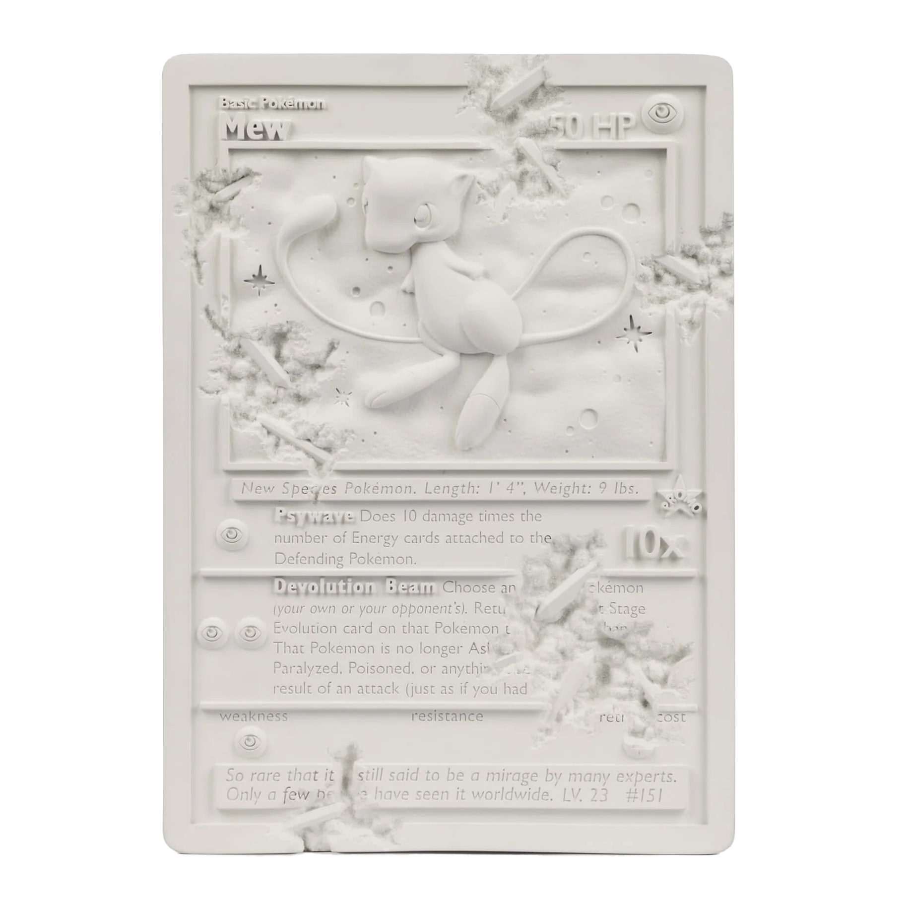 *丹尼爾．阿爾軒 Daniel Arsham - Pokemon Crystalized Mew Card Sculpture (White)*