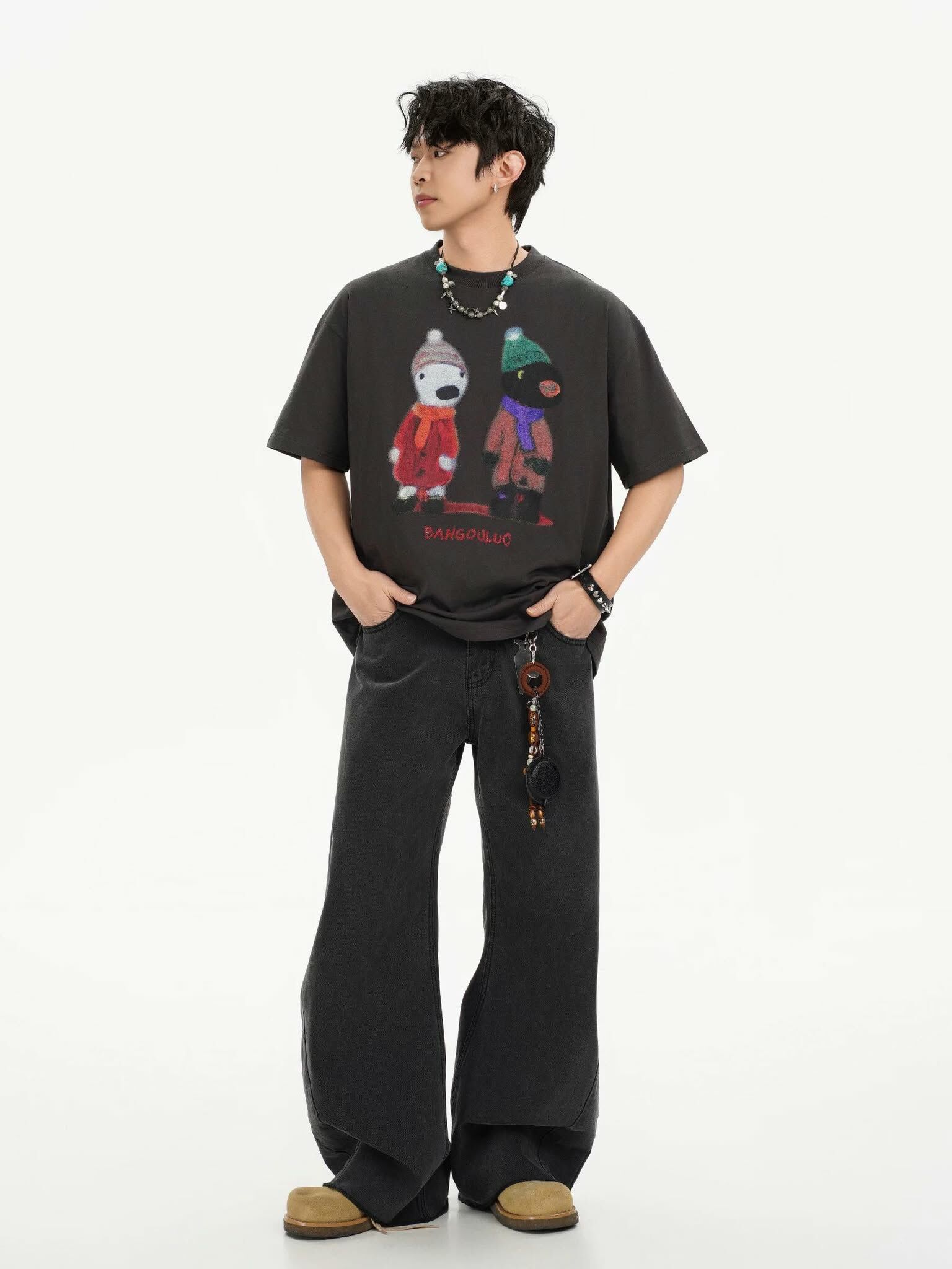 bangouluo 彩繪卡通 美式印花 短t 1023