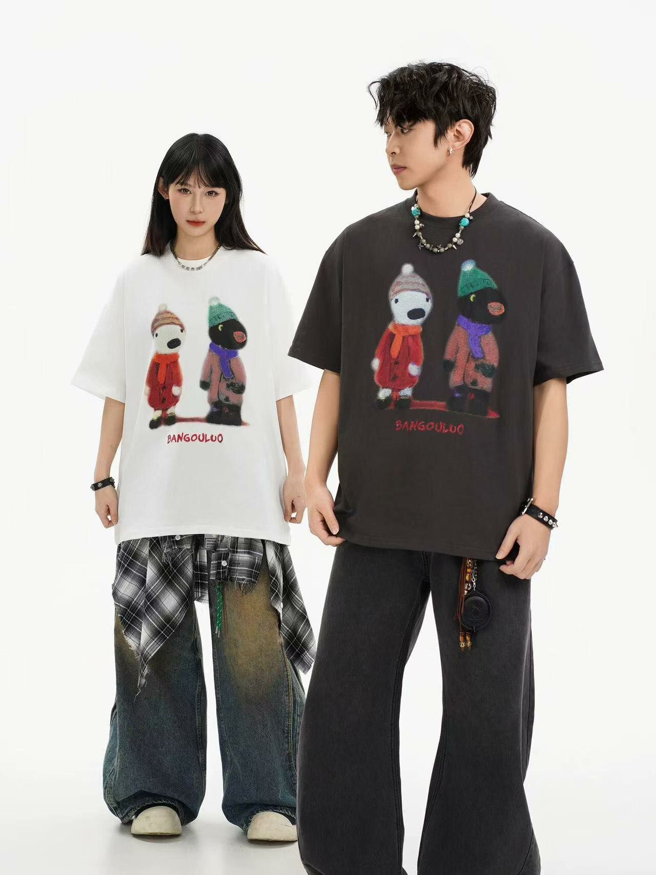 bangouluo 彩繪卡通 美式印花 短t 1023