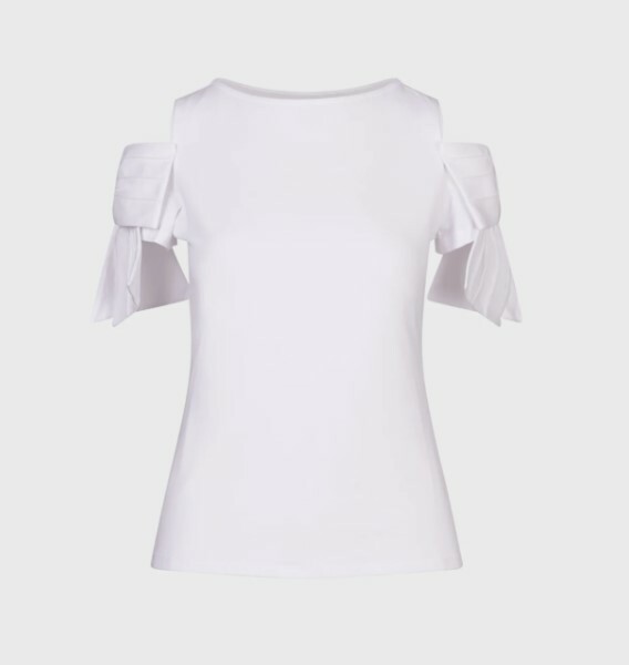 1AN0320-036 (Defect) ANNE FONTAINE Myrtille Top White SS25 #P18F280 (C-EU-E)