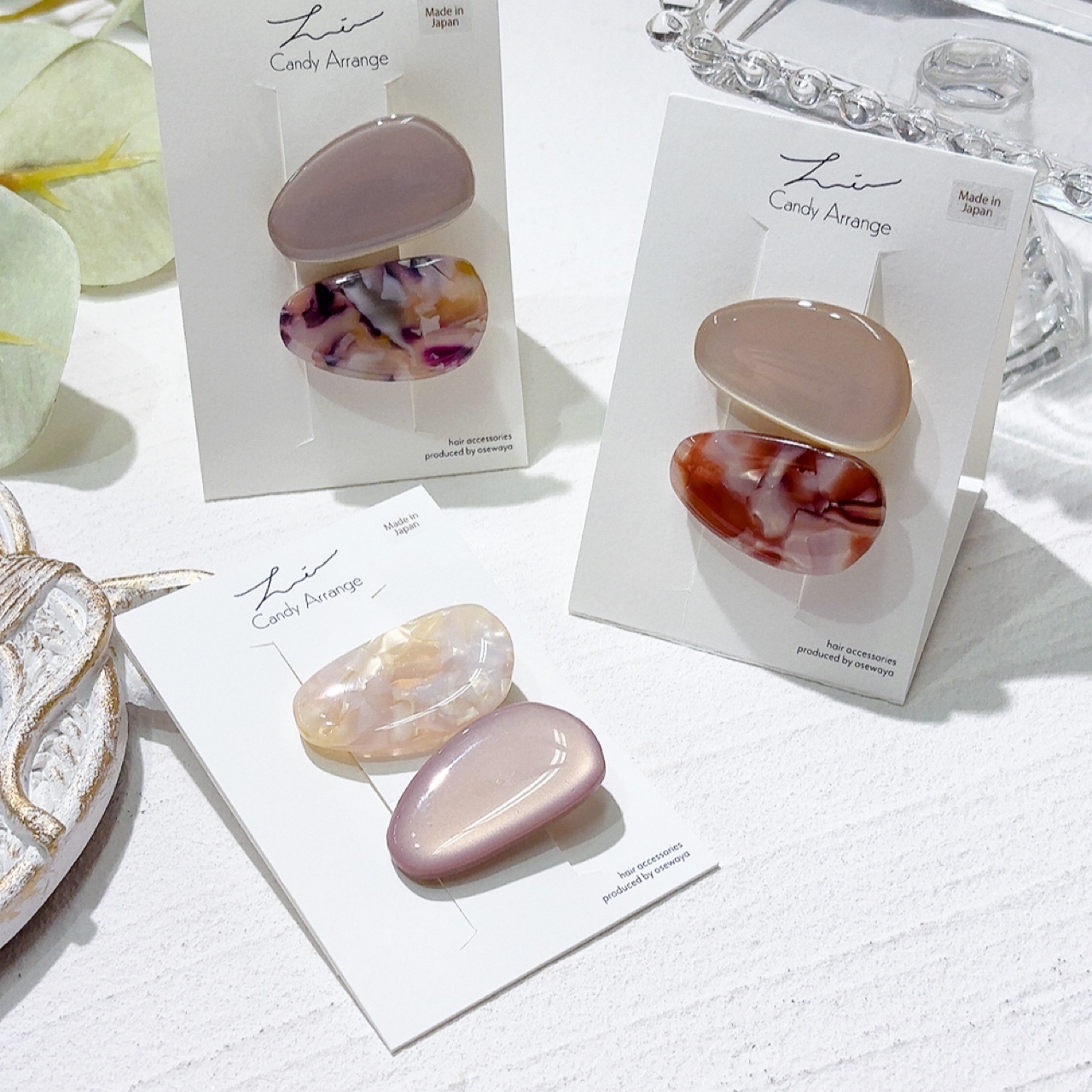 [日本制] 大理紋髮夾SET
