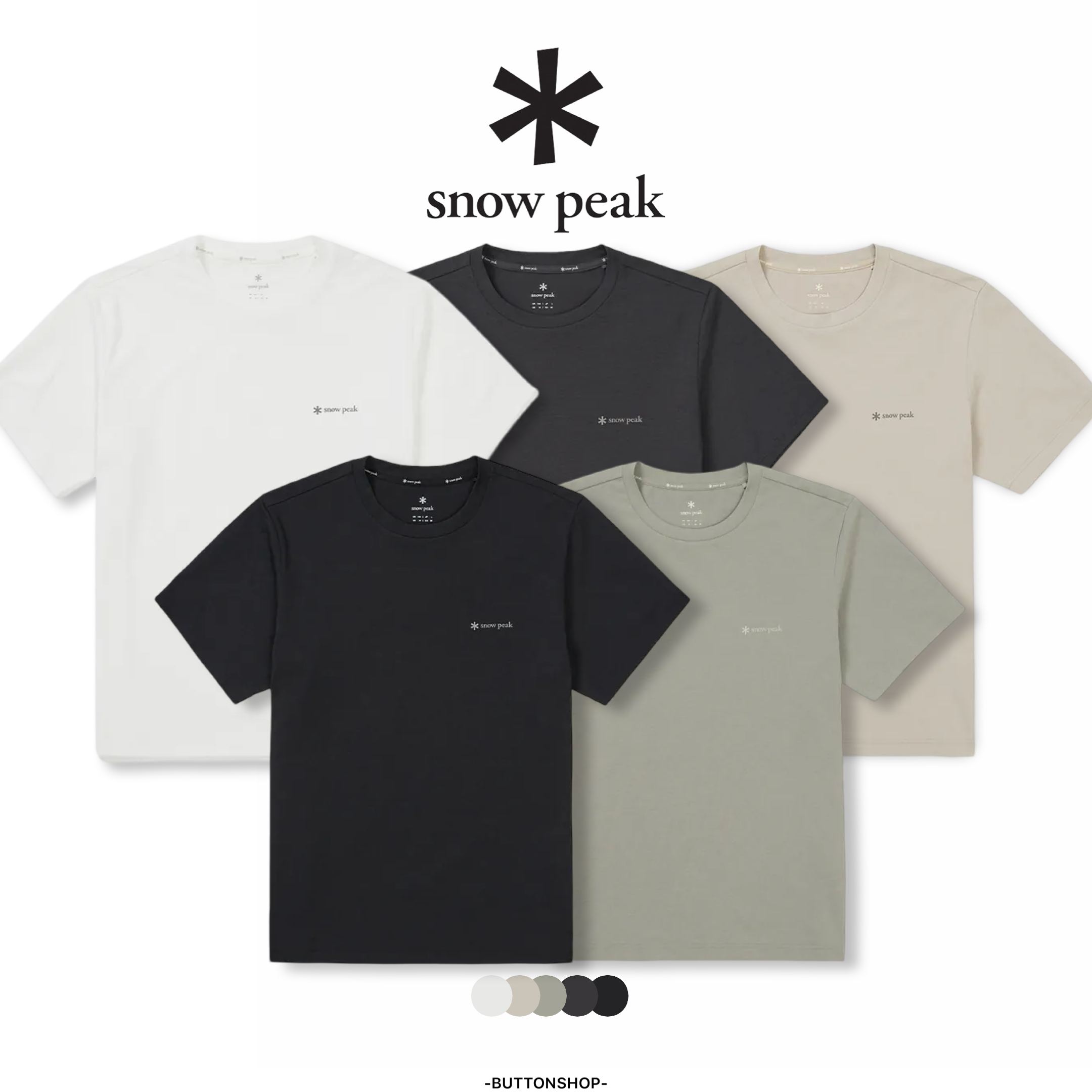 【現貨】snow peak Eco Quick Dry Basic Short Sleeve T-shirt 印花小logo 速乾 涼感 短tee S25MMTTS12