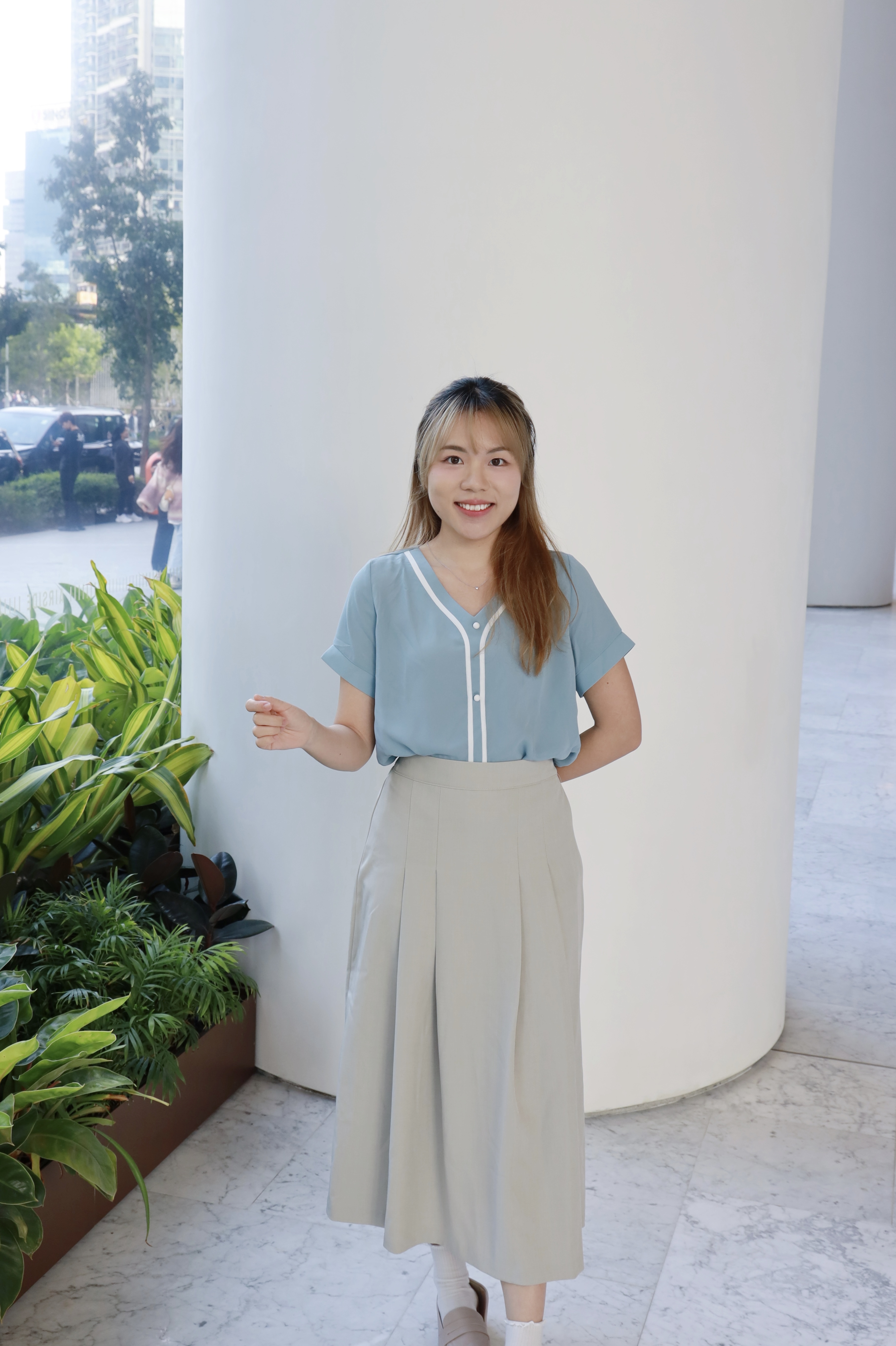 ||SKl250|| 百摺簡約直身長裙