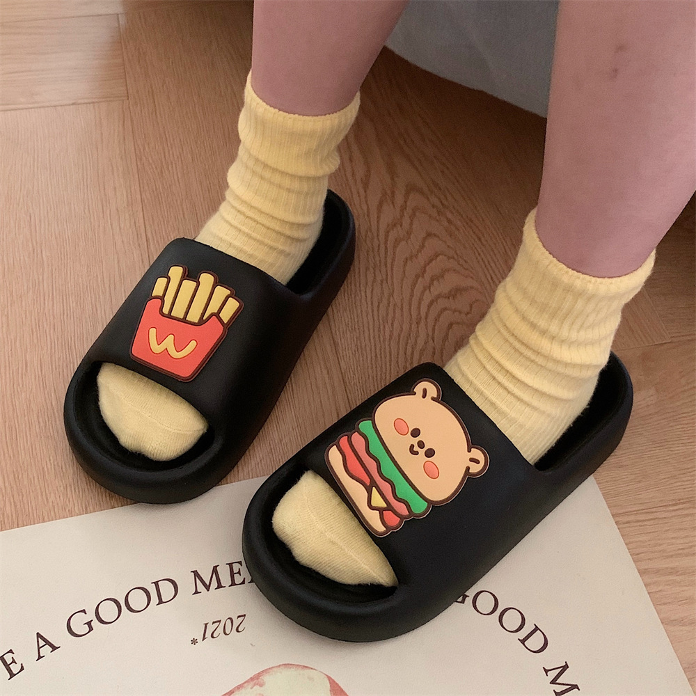 《5784》熊熊漢堡情侶室內拖