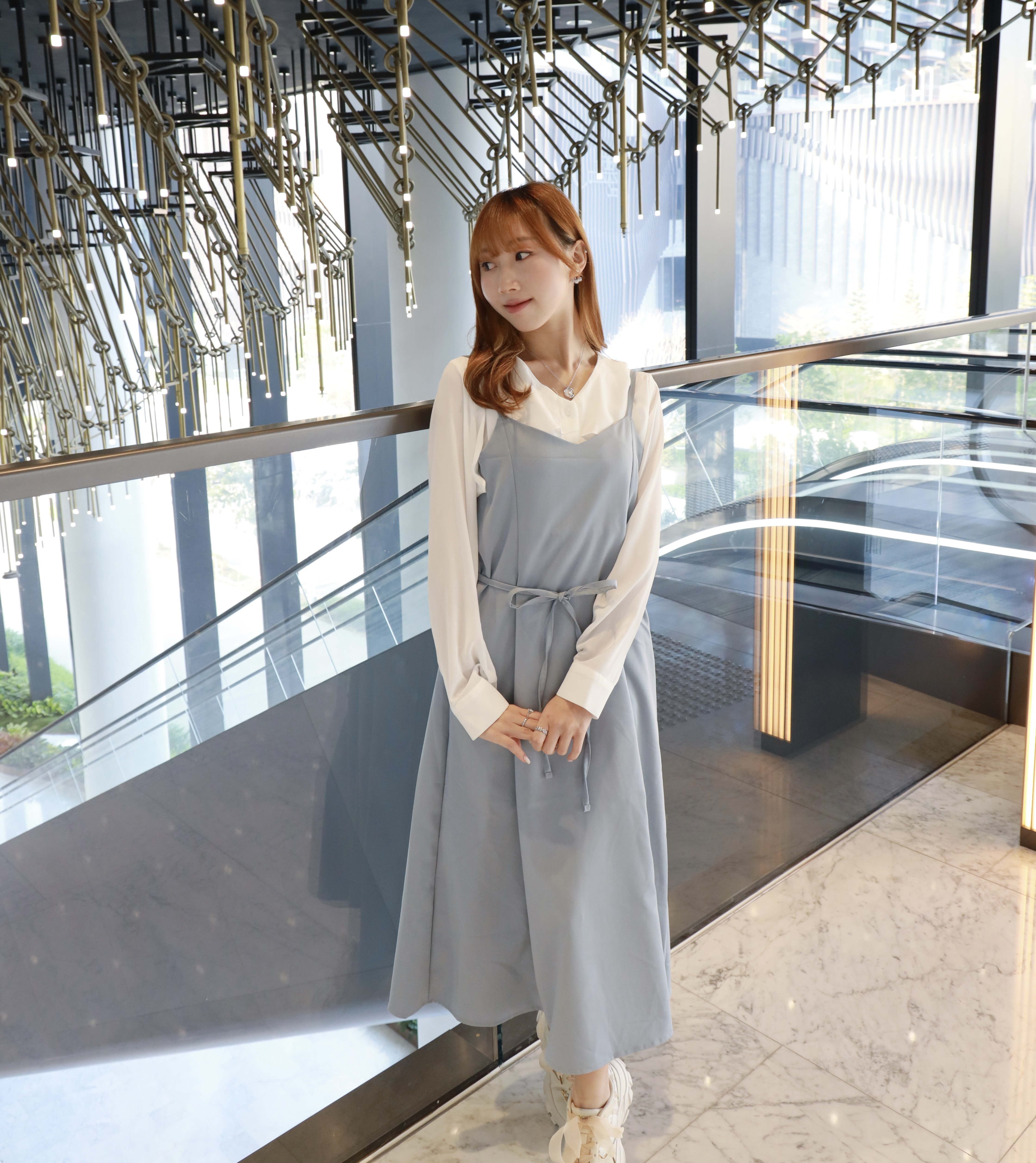 ||OPS226|| 吊帶少女仙氣長連身裙