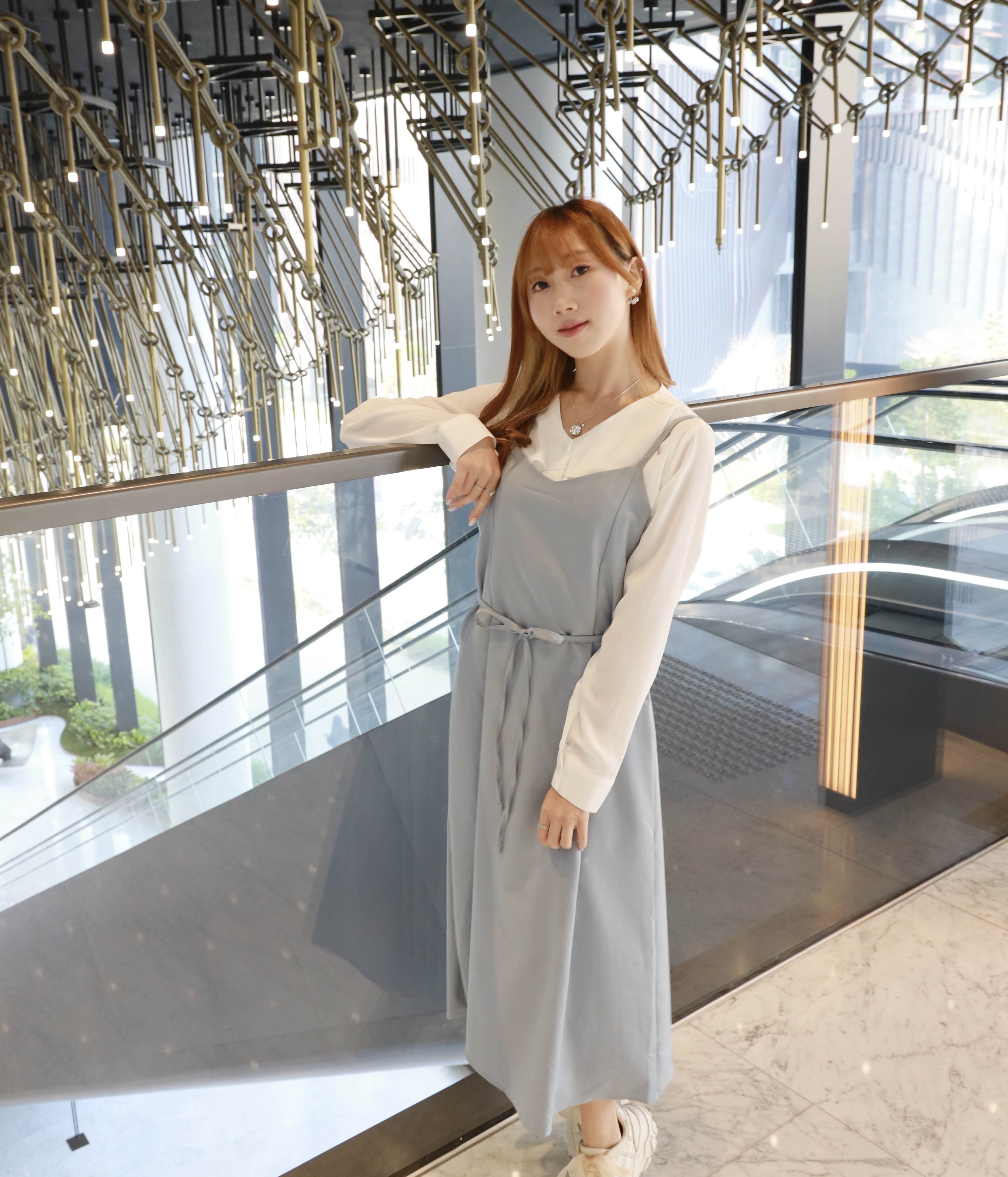 ||OPS226|| 吊帶少女仙氣長連身裙