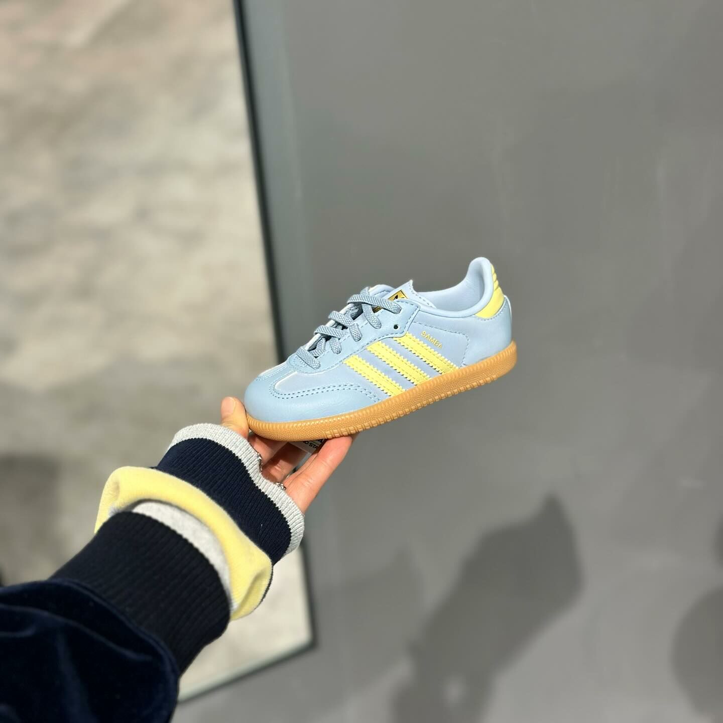 Adidas Originals Samba OG EL I 日本新款 馬卡龍藍 黃色 小童 童鞋 JH7601