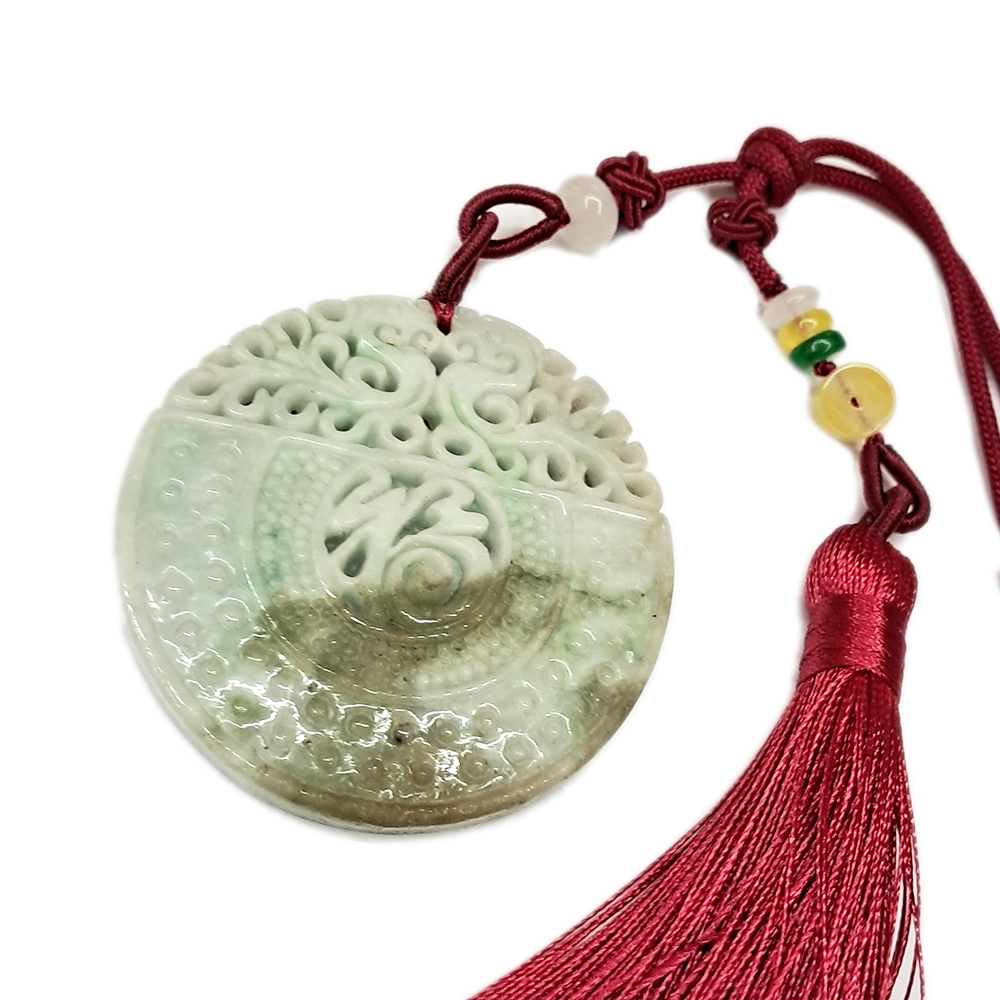 福滿門{緬甸玉}雙面巧雕玉珮吉祥掛飾【十方】135496