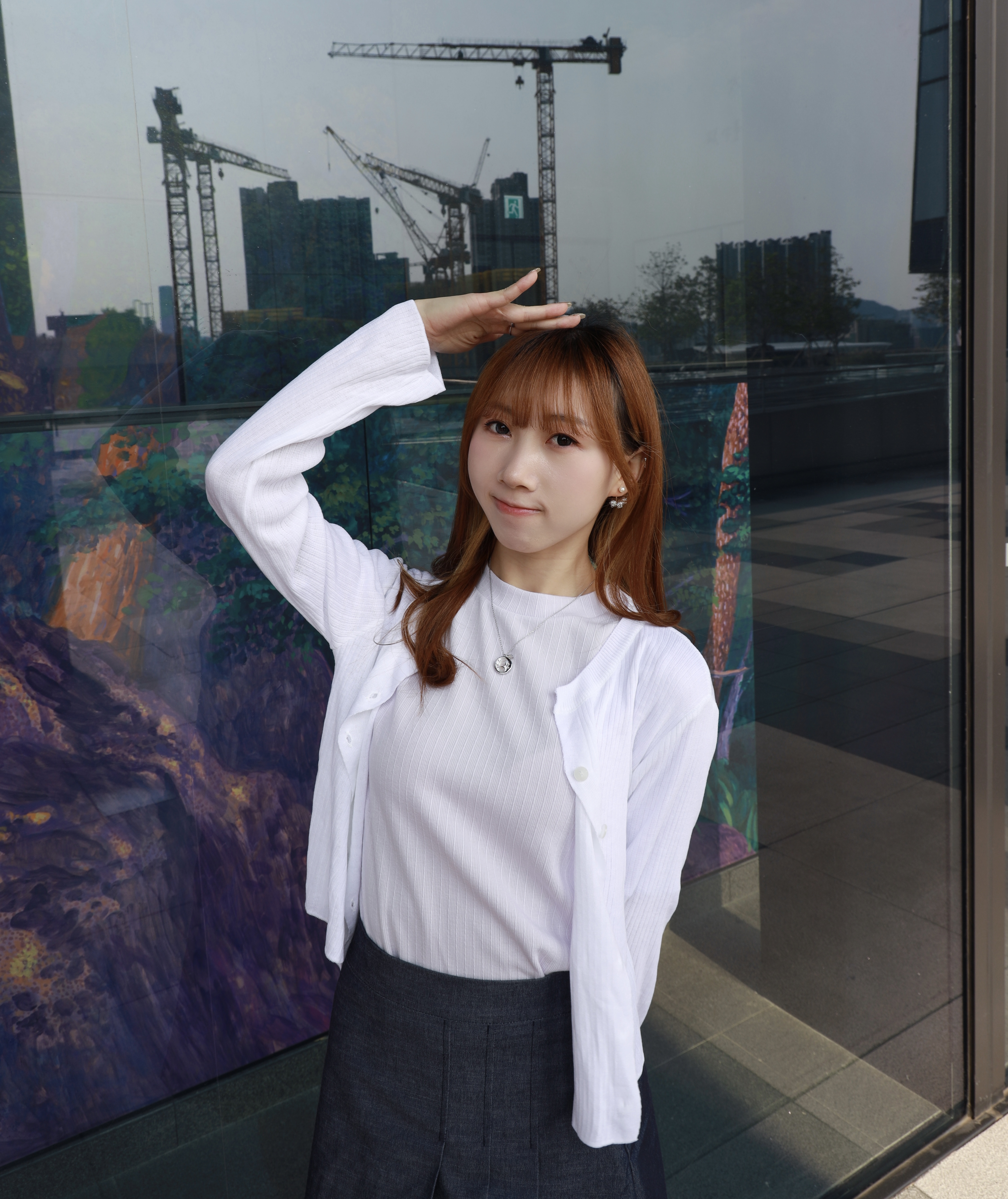 ||CA180|| 夏日薄日直紋短身外套top