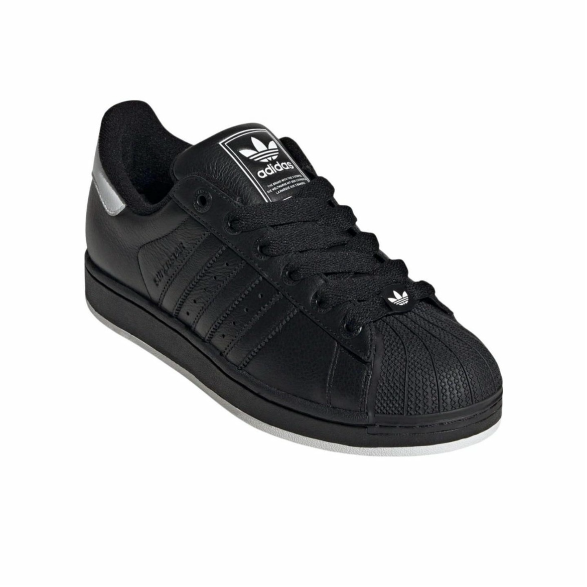 Adidas SUPERSTAR ll 全黑 貝殼頭 2.0 皮革 經典 三葉草 黑標 寬鞋帶 男女鞋