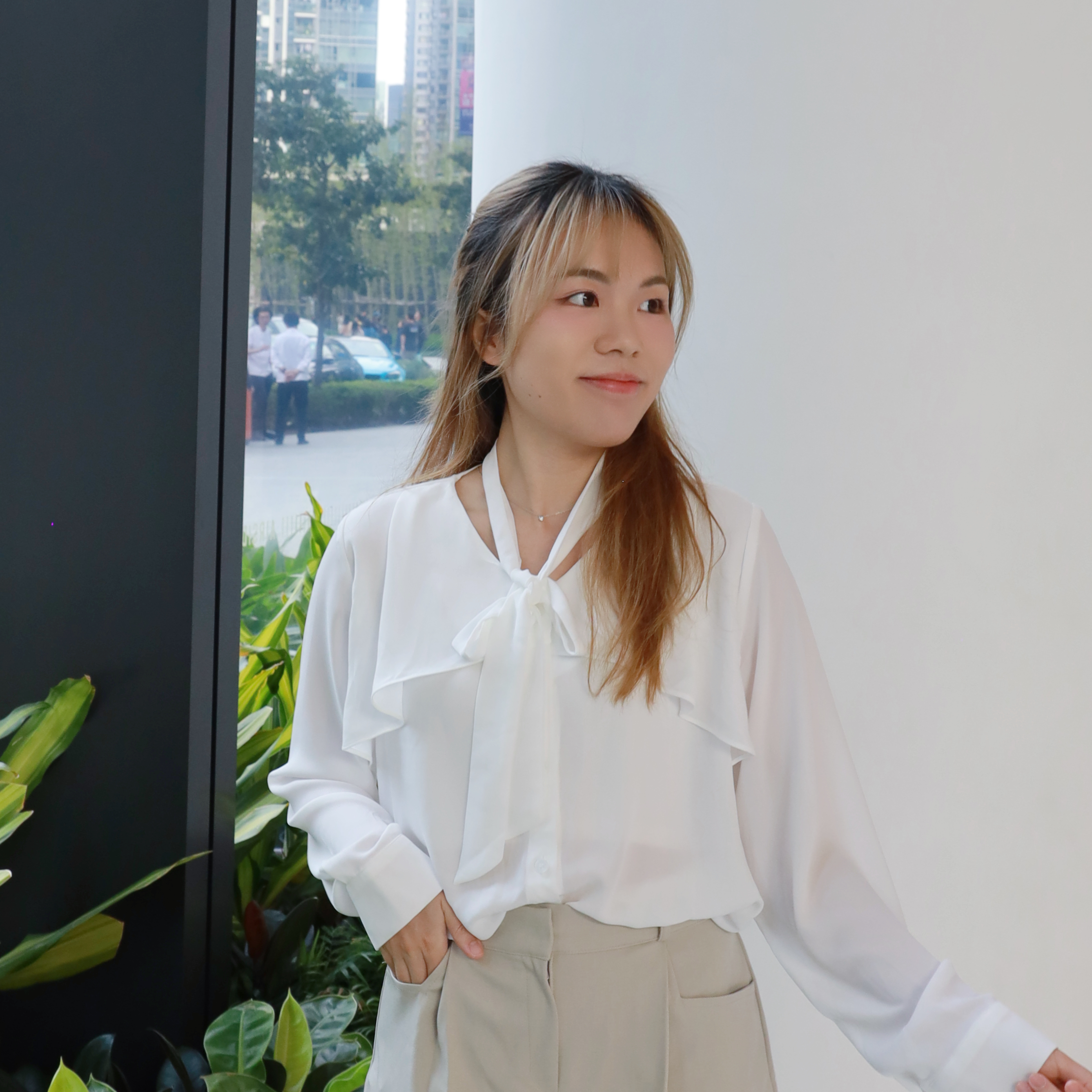 ||OL90|| 3ways to wear 斯文雪紡長袖top