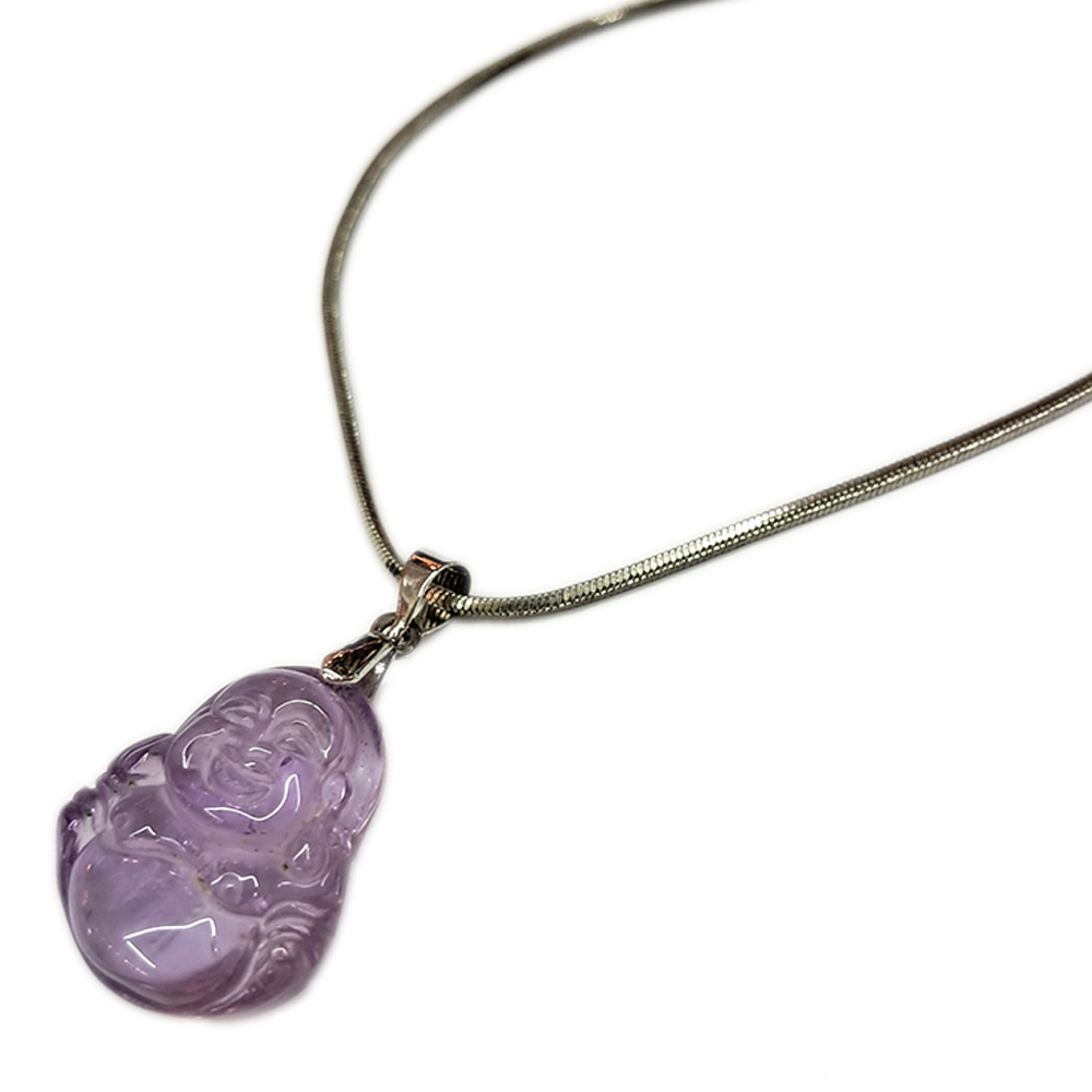 彌勒佛{紫黃晶}&鈦鋼項鍊【十方】148707