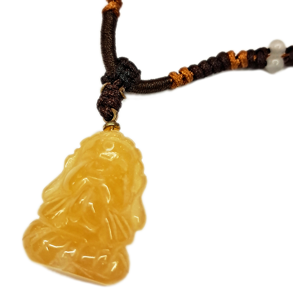 佛陀Q版{黃玉}中國結短鍊【十方】136043