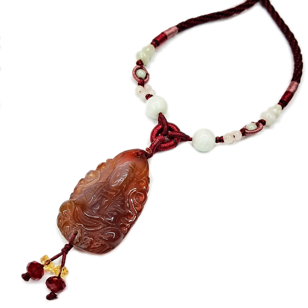 吉祥觀音{紅玉髓}項鍊【十方】140145